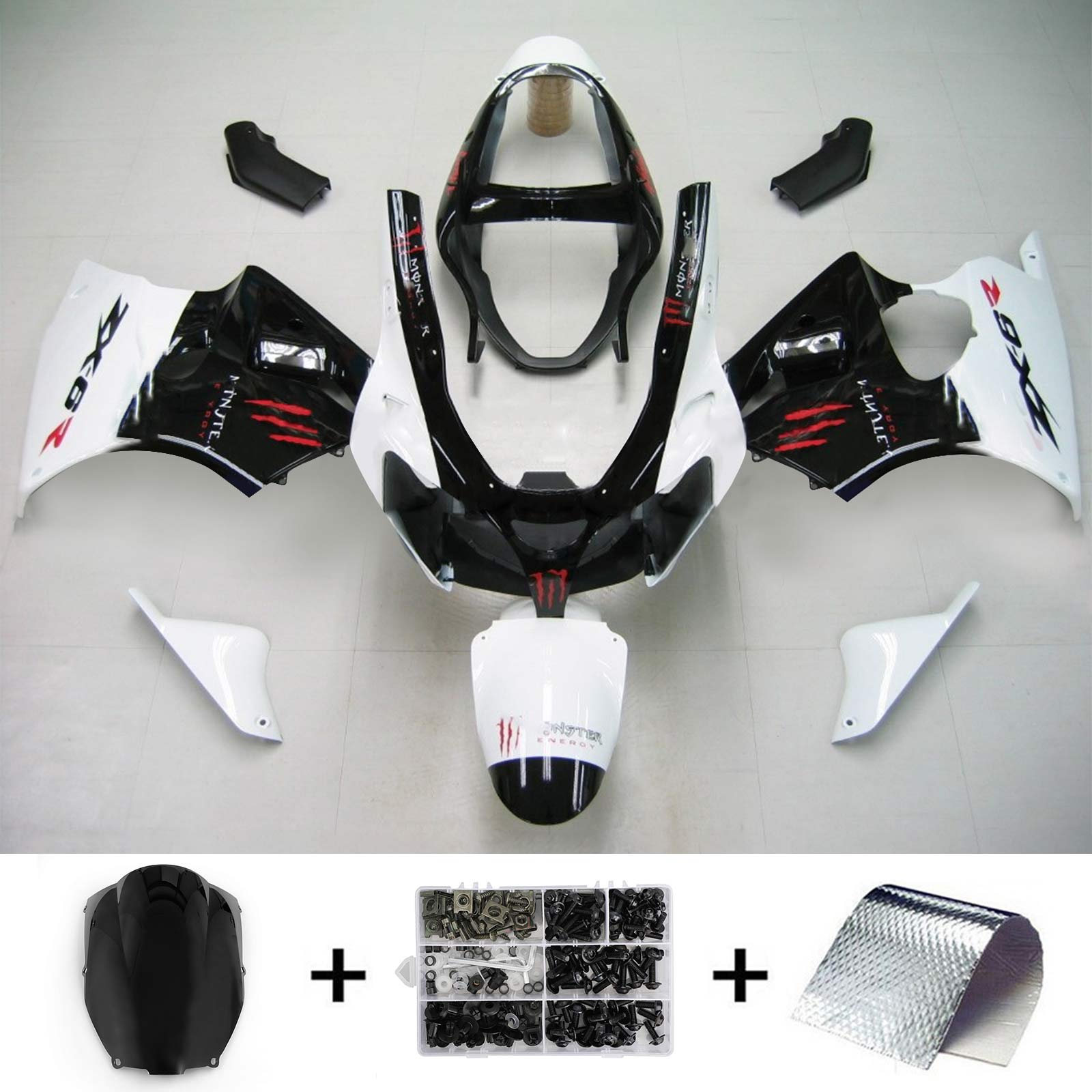 2000-2002 Kawasaki ZX6R 636 ZZR600 2005-2008 Fairing Kit