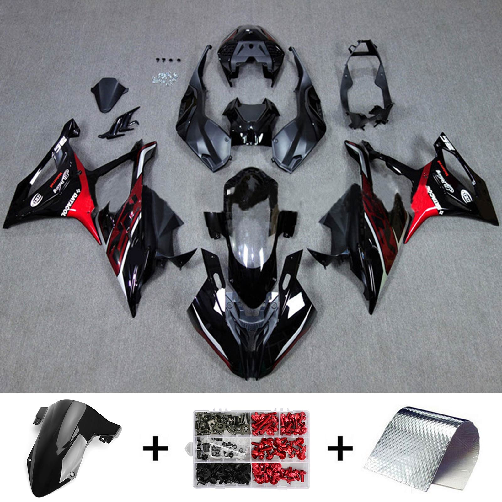 2019-2022 BMW S1000RR Amotopart Injection Fairing Kit Karosseri Plast ABS #105