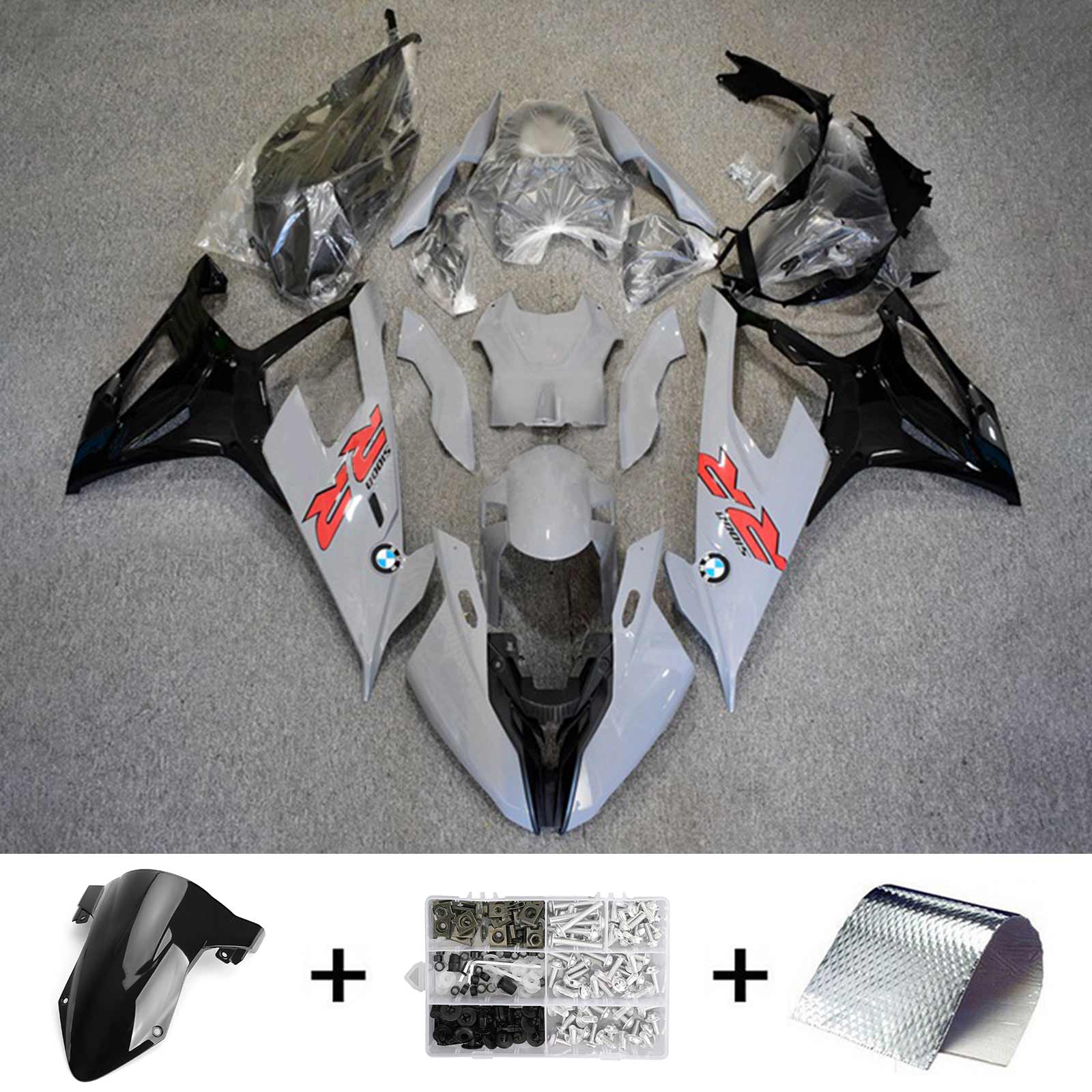 2019-2022 BMW S1000RR Amotopart Injection Fairing Kit Karosseri Plastic ABS #121