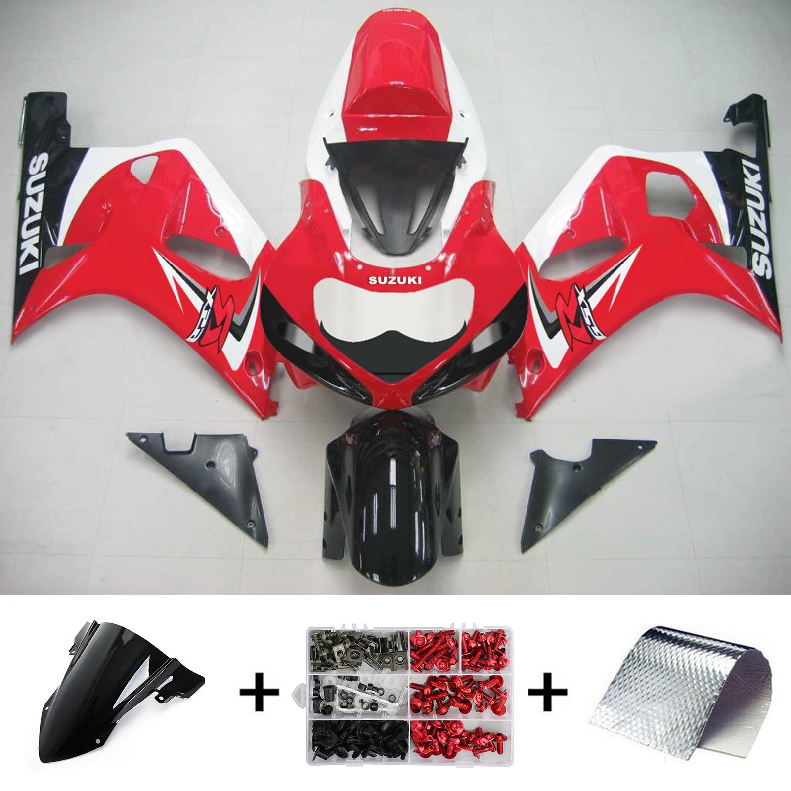 2001-2003 Suzuki GSXR750 K1 Amotopart Kit de carenado de inyección Carrocería Plástico ABS # 128