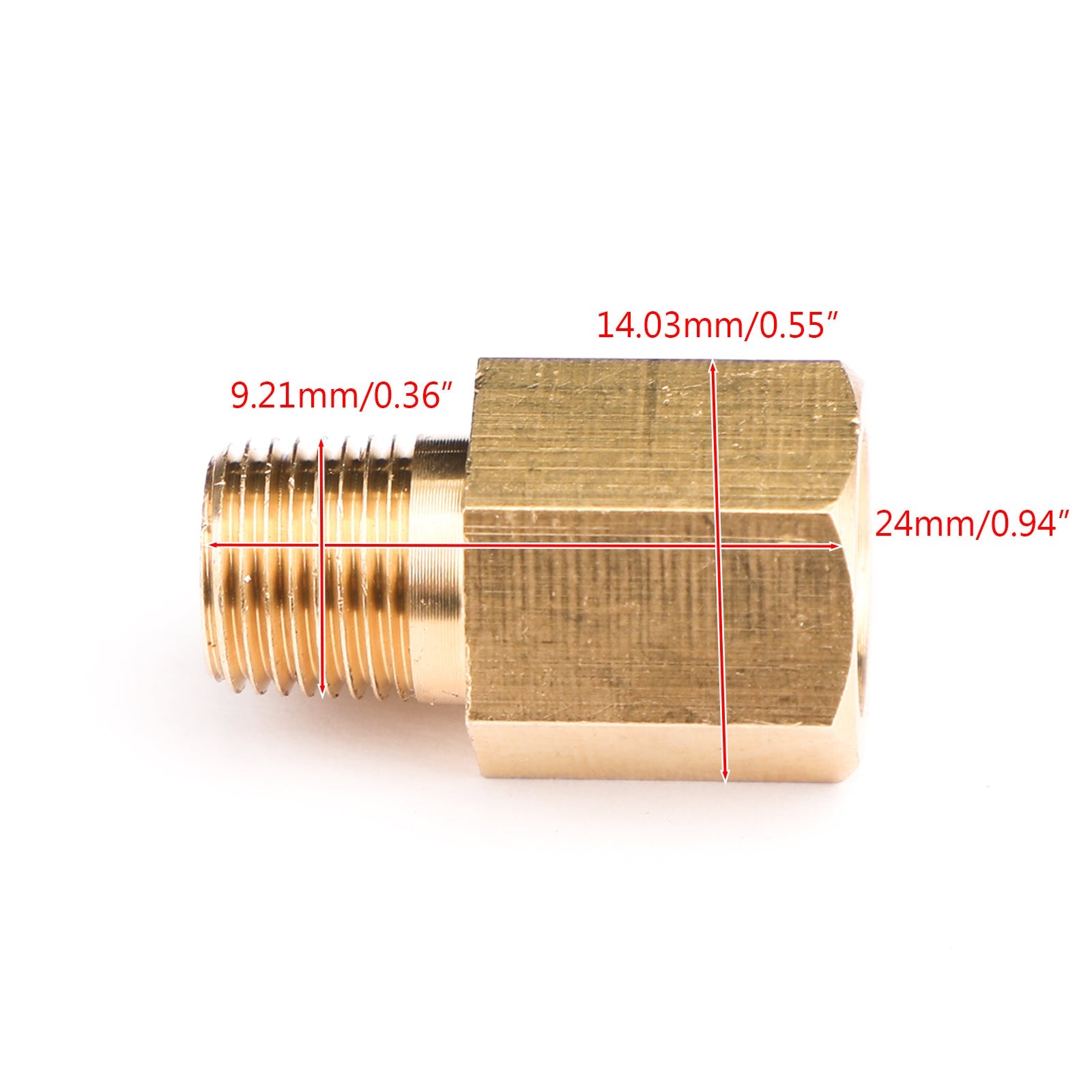 1/8 NPT vrouwelijk naar 1/8 BSPT mannelijk adapter meter sensordraad oliedrukadapter algemeen