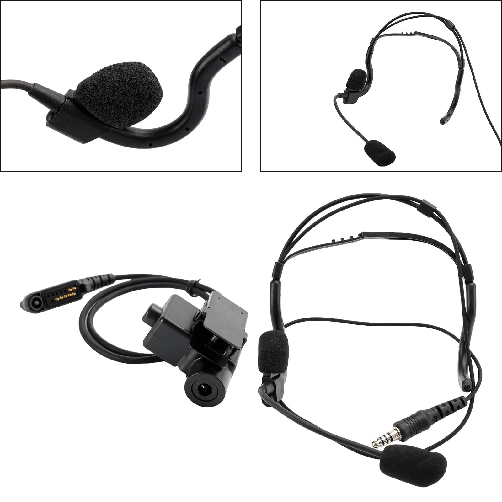 Casque tactique à prise arrière 7.1-C8, 6 broches, U94 PTT pour HYT PD682g PD662g PD665