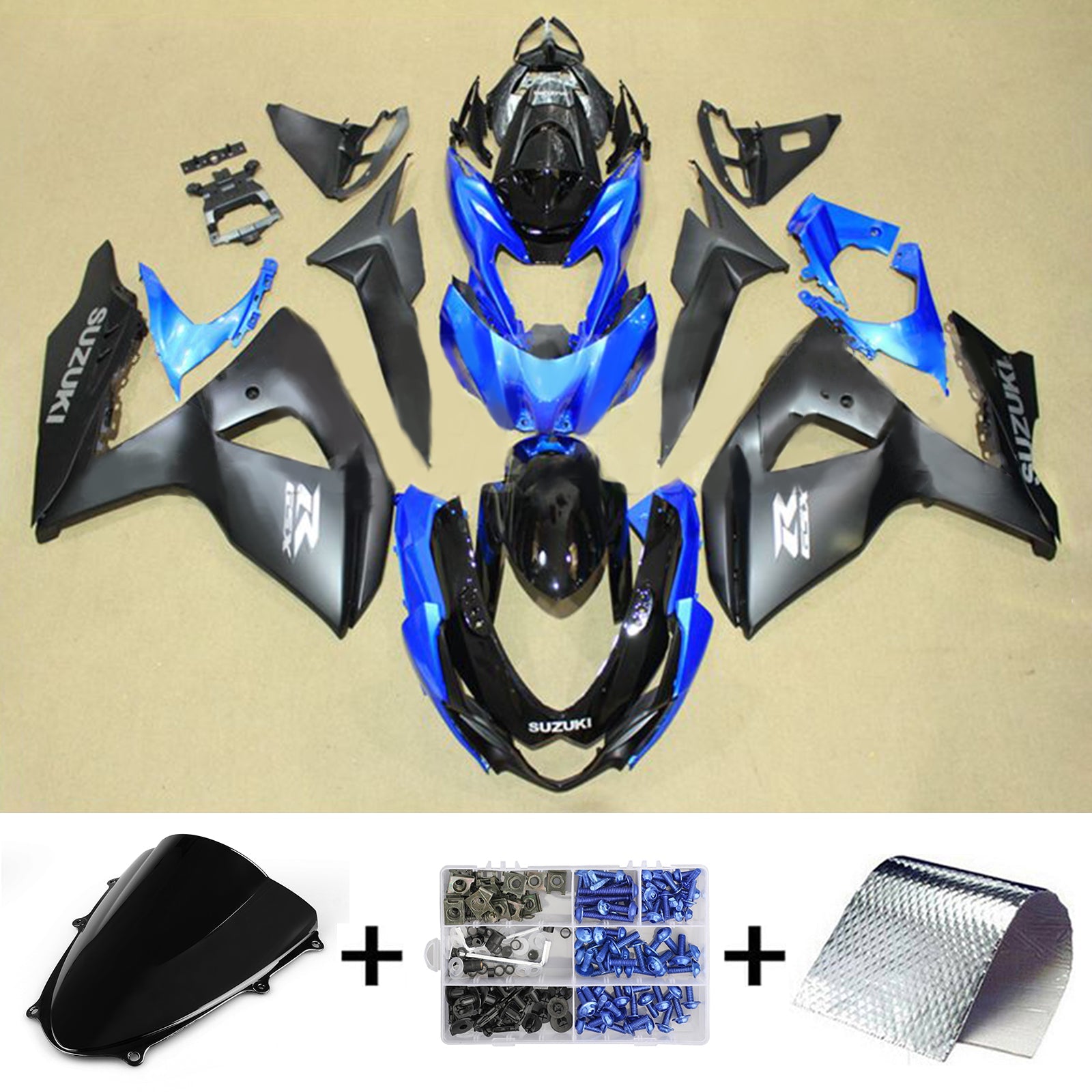 2009-2016 Suzuki GSXR1000 K9 kuipset carrosserie kunststof ABS