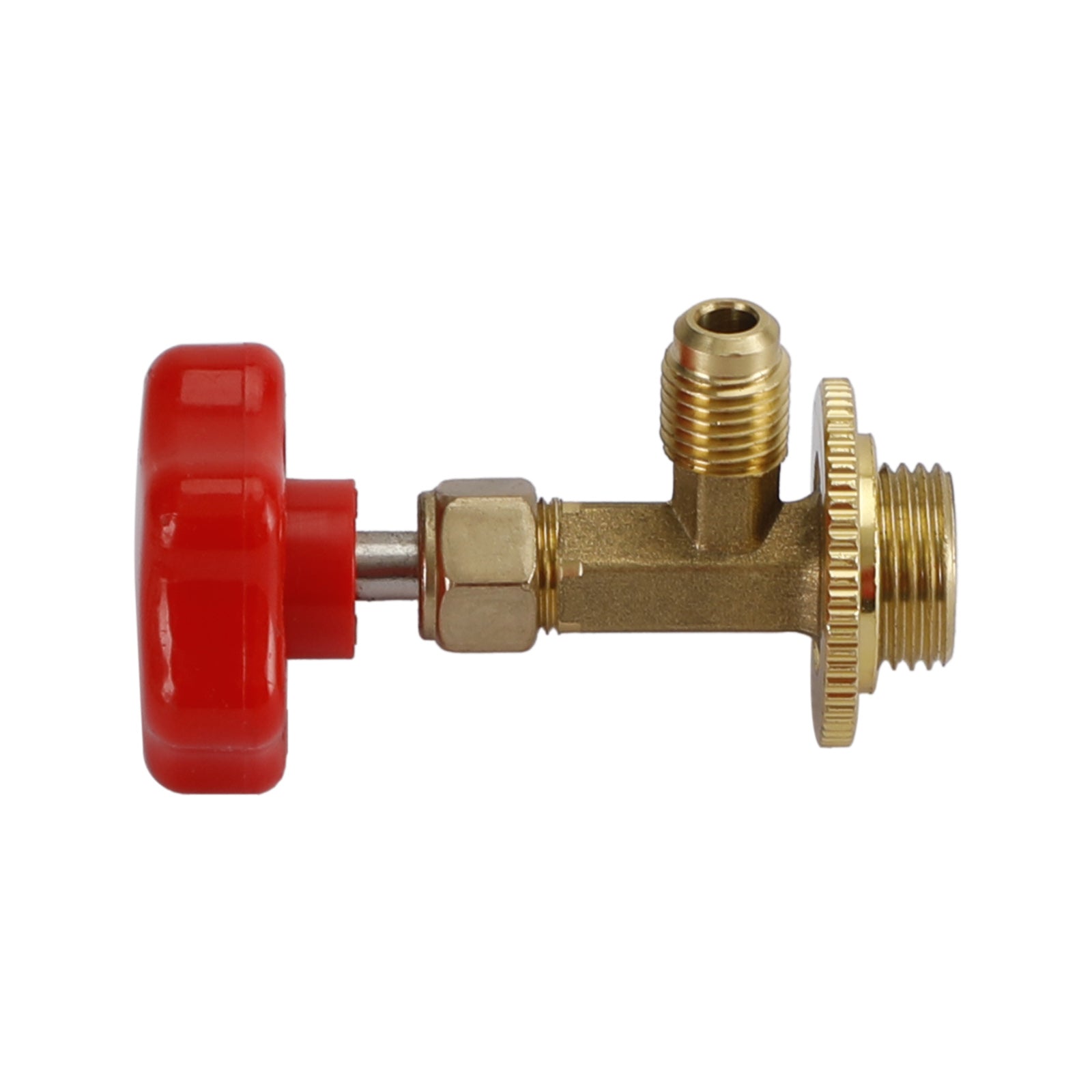 1/4" SAE R134a Refrigerant Brass AC Can Bottle Tap Adapter Opener Valve