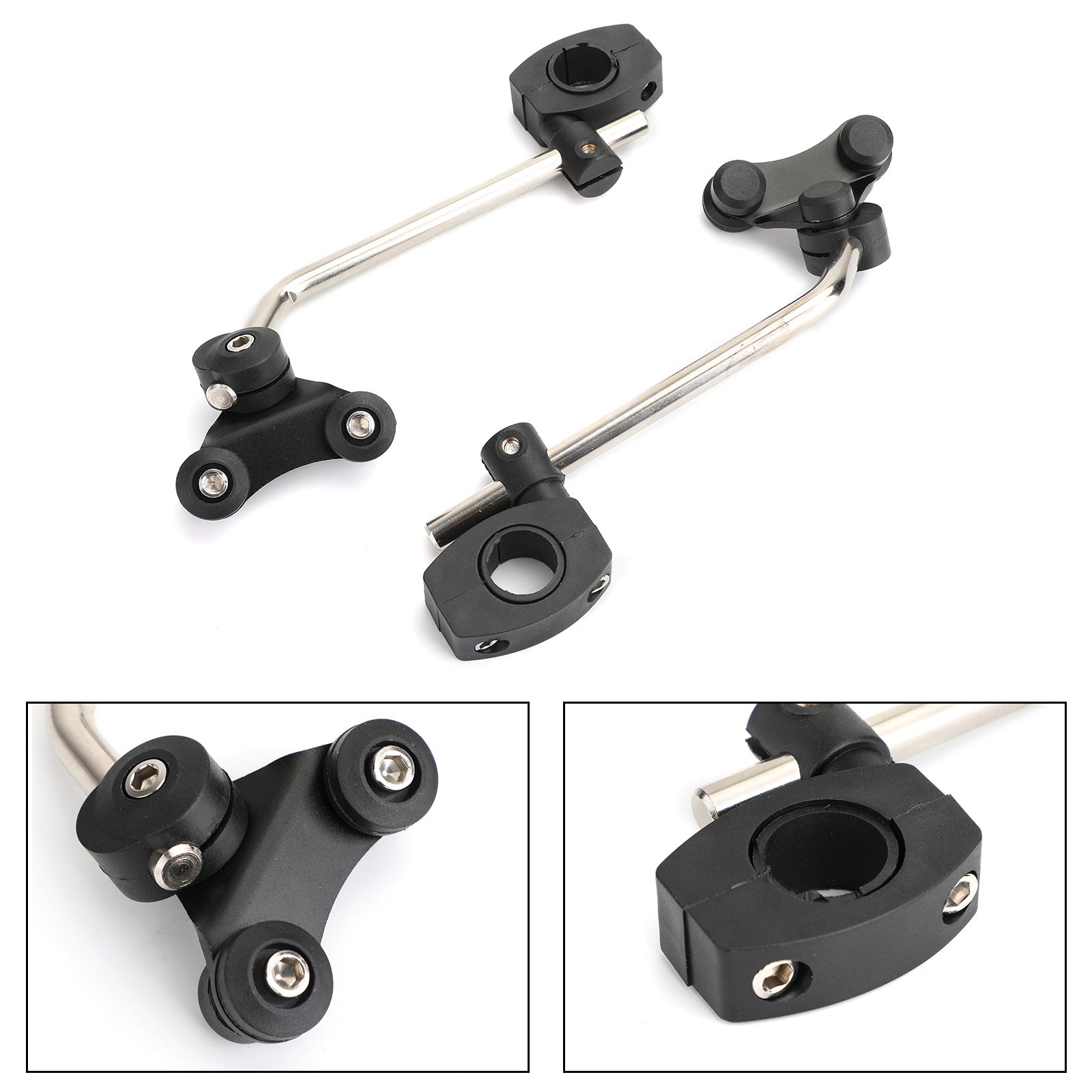 Universal Motorcycle 7/8'' 22mm Standard Handlebar Windshield Bracket Mount Clamp Generic