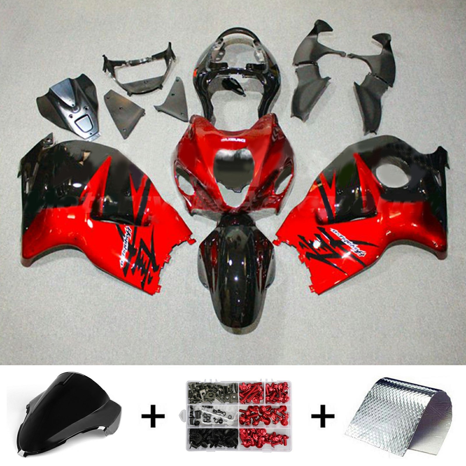 1999-2007 Suzuki Hayabusa GSX1300R Kit de carénage d'injection carrosserie plastique ABS # 143