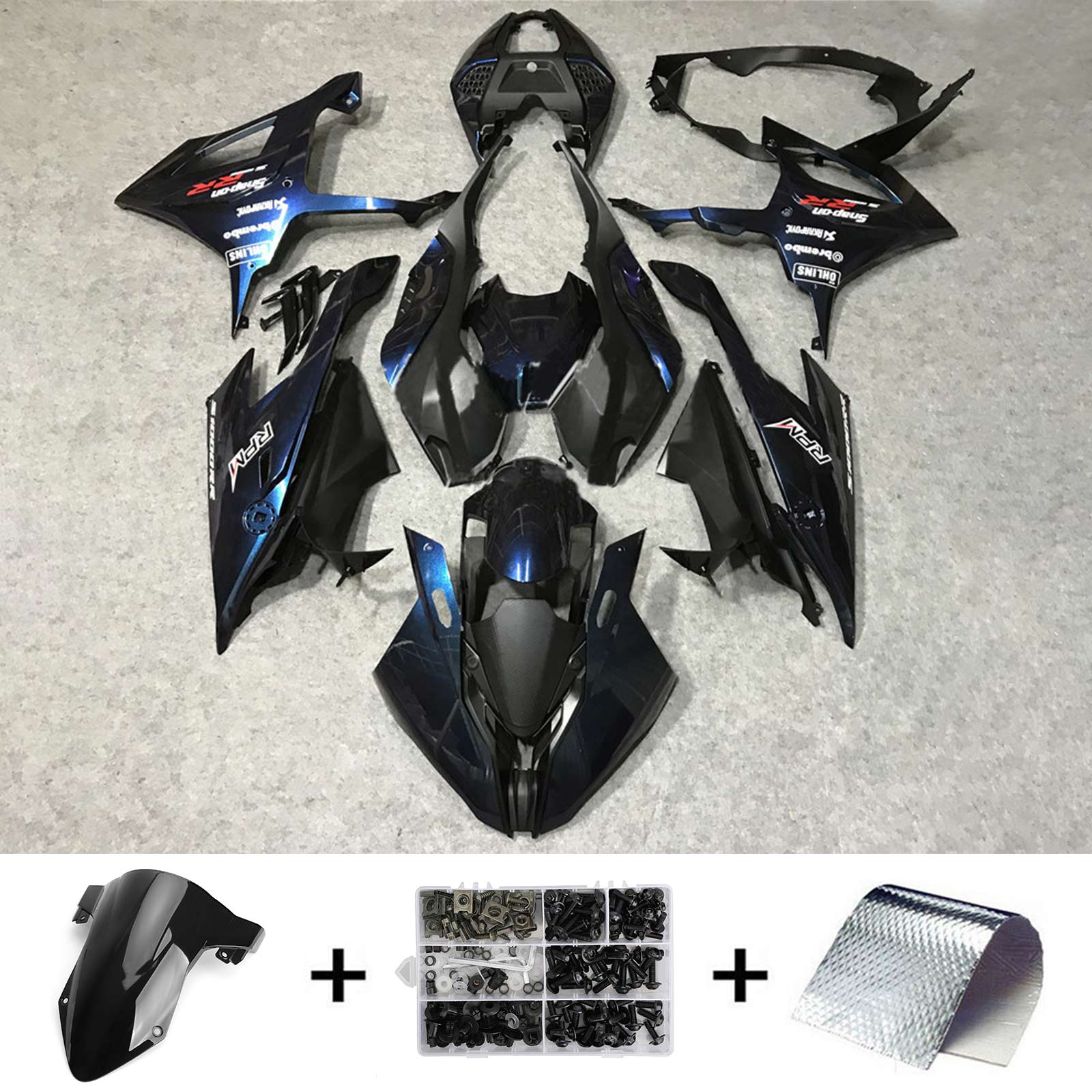 2019-2022 BMW S1000RR Amotopart Kit de carénage d'injection carrosserie plastique ABS #114