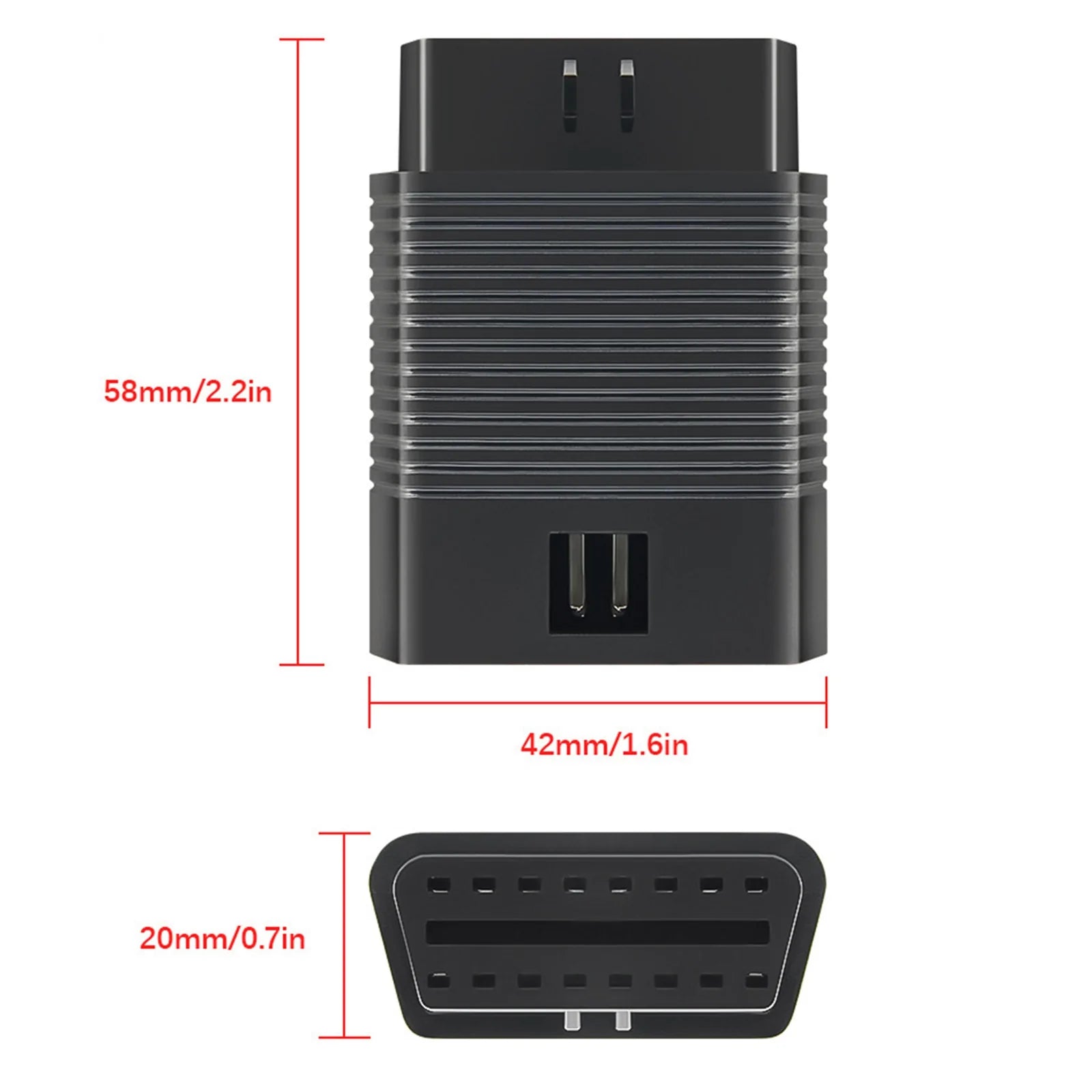 OBD2 Scanner Partner 16-pins man-vrouw diagnostische adapterconnector