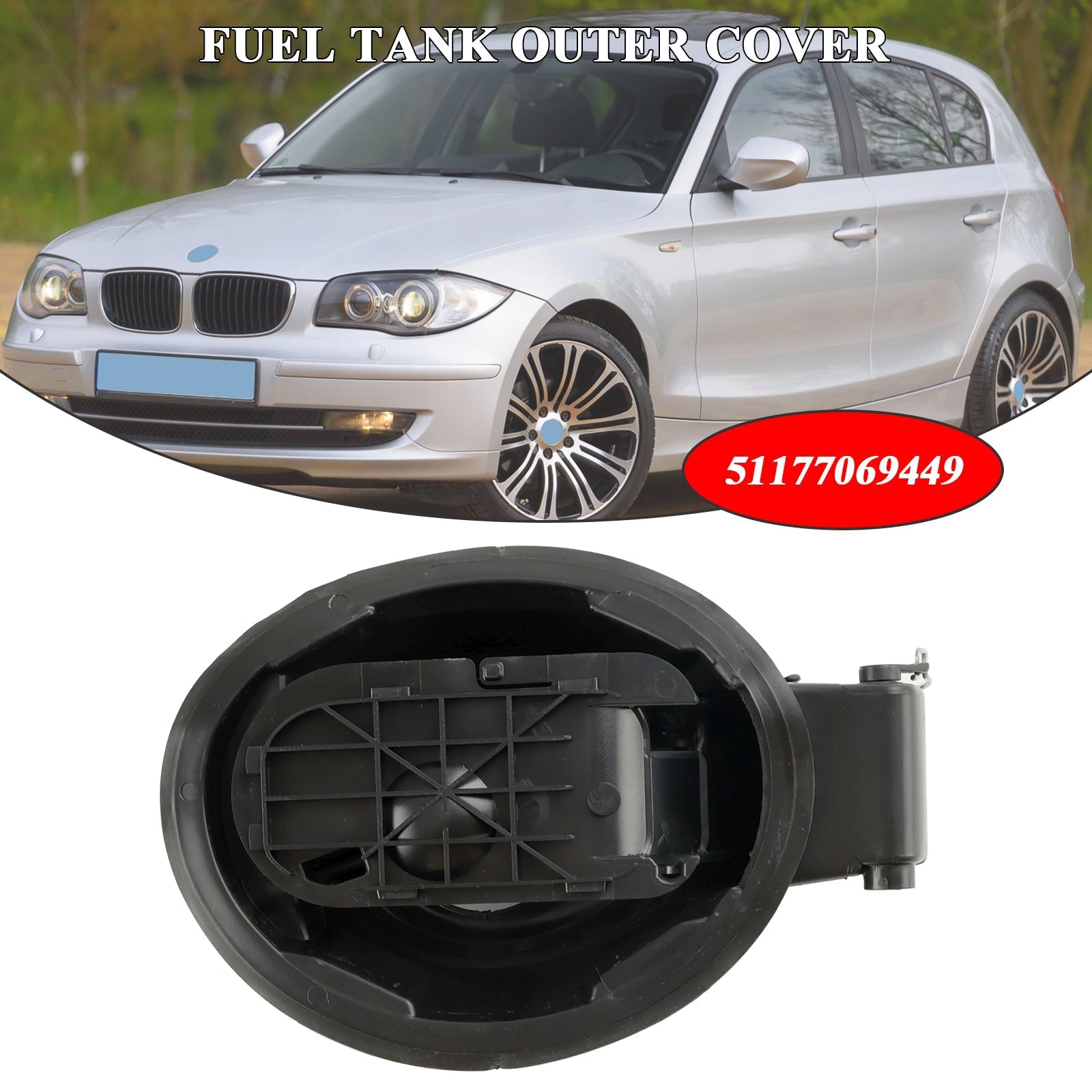 BMW 1 Serie E81 E87 Vulpot Tankklep Scharnierdeksel 51177069449