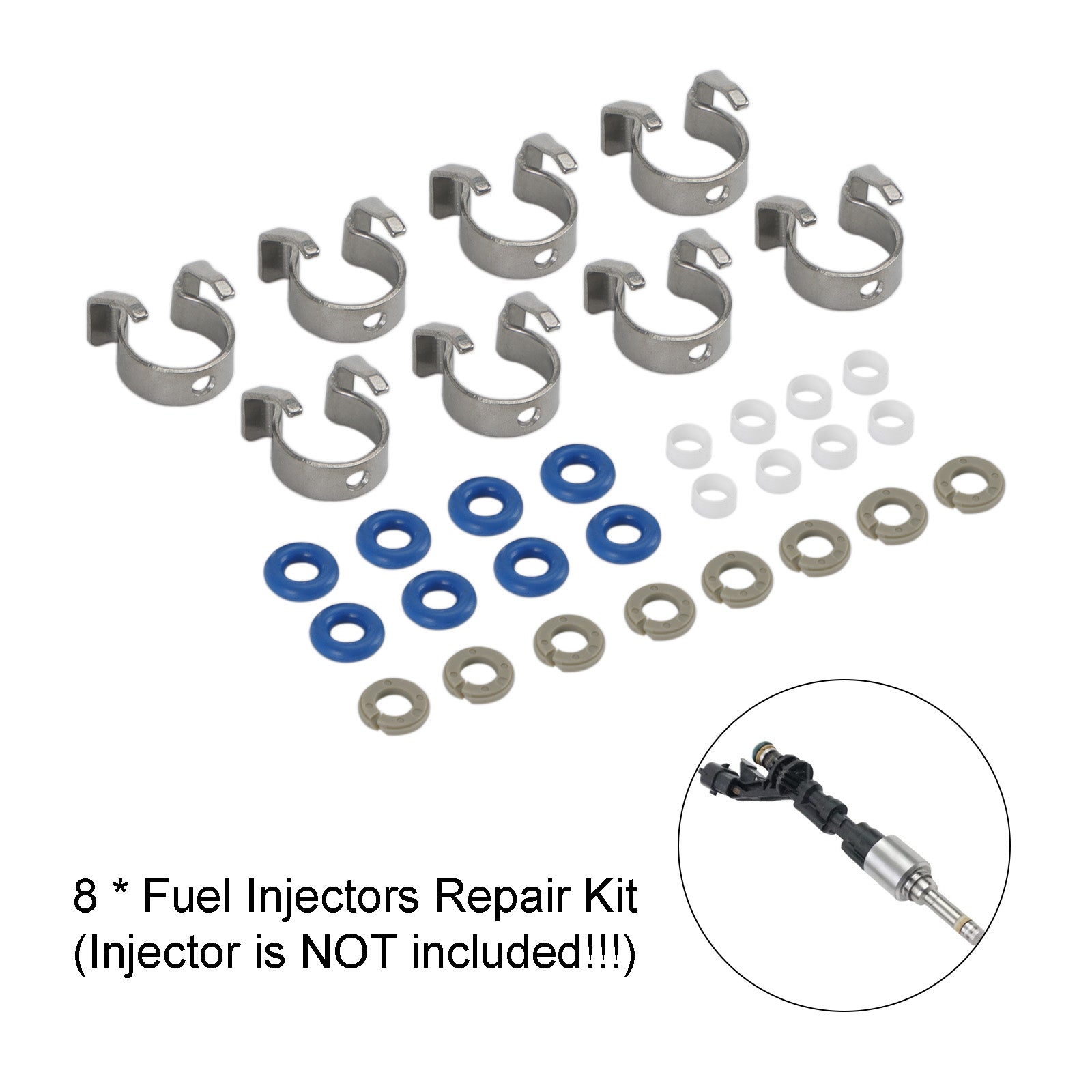 8PCS Fuel Injectors Repair Seal Kit 0261500105 fit Range Rover fit Jaguar 5.0L