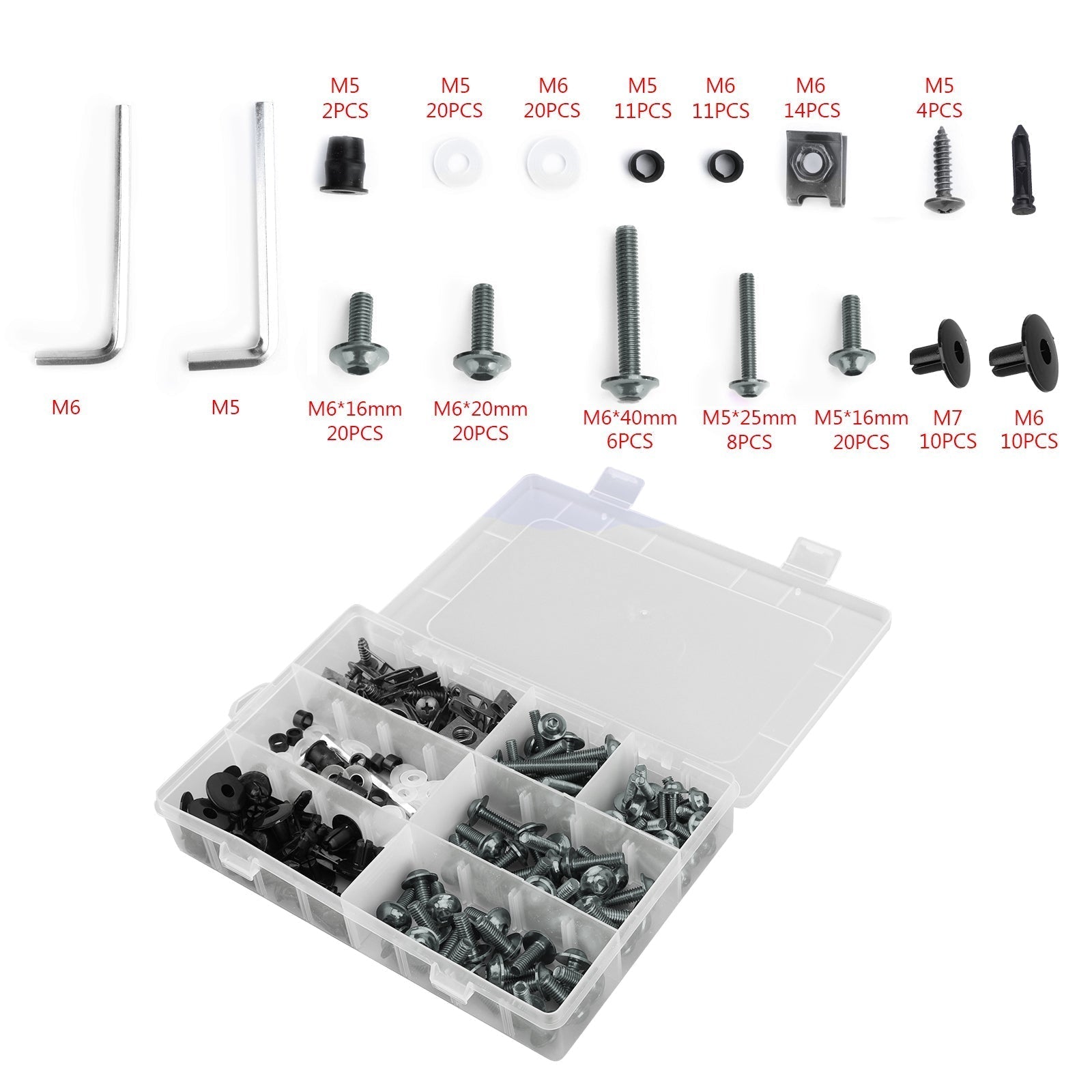 Kit de vis de boulons de carénage en titane, Kit de carrosserie pour Yamaha YZF R6 R1 R3 R25 FZ07 FZ09