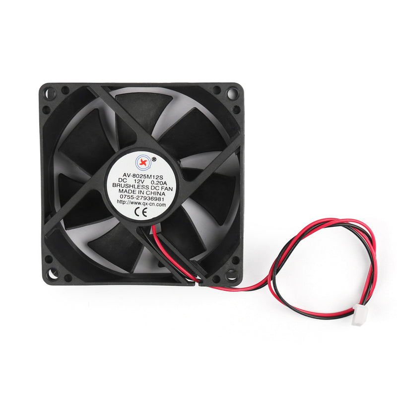 1Pcs 12V 8025s 0.2A 2 Pin Wire DC Brushless Cooling PC Computer Fan 80x80x25mm