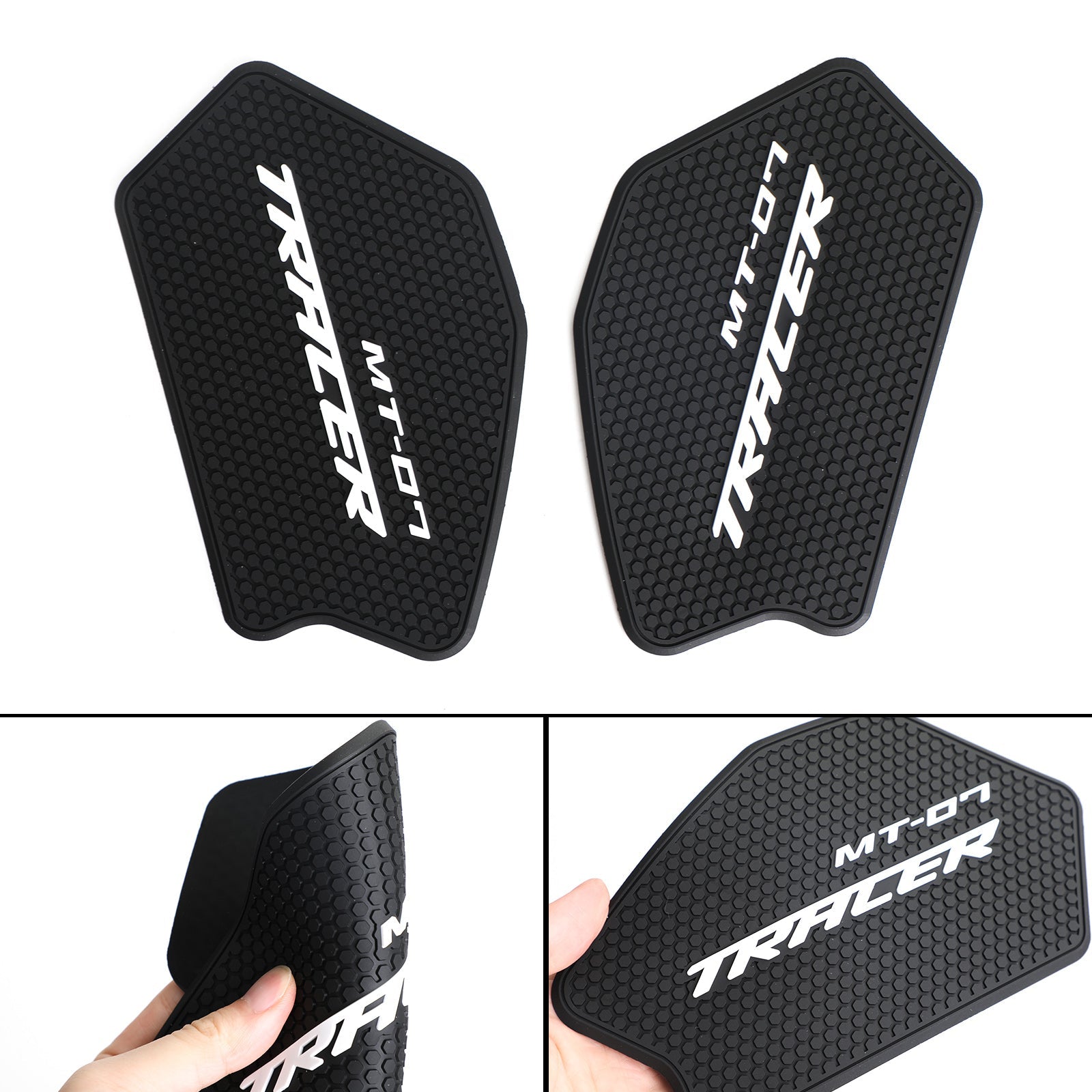 Side Grip Tank Pads Black For Yamaha Tracer 700 / 7 / GT RM30 2020 - 2021