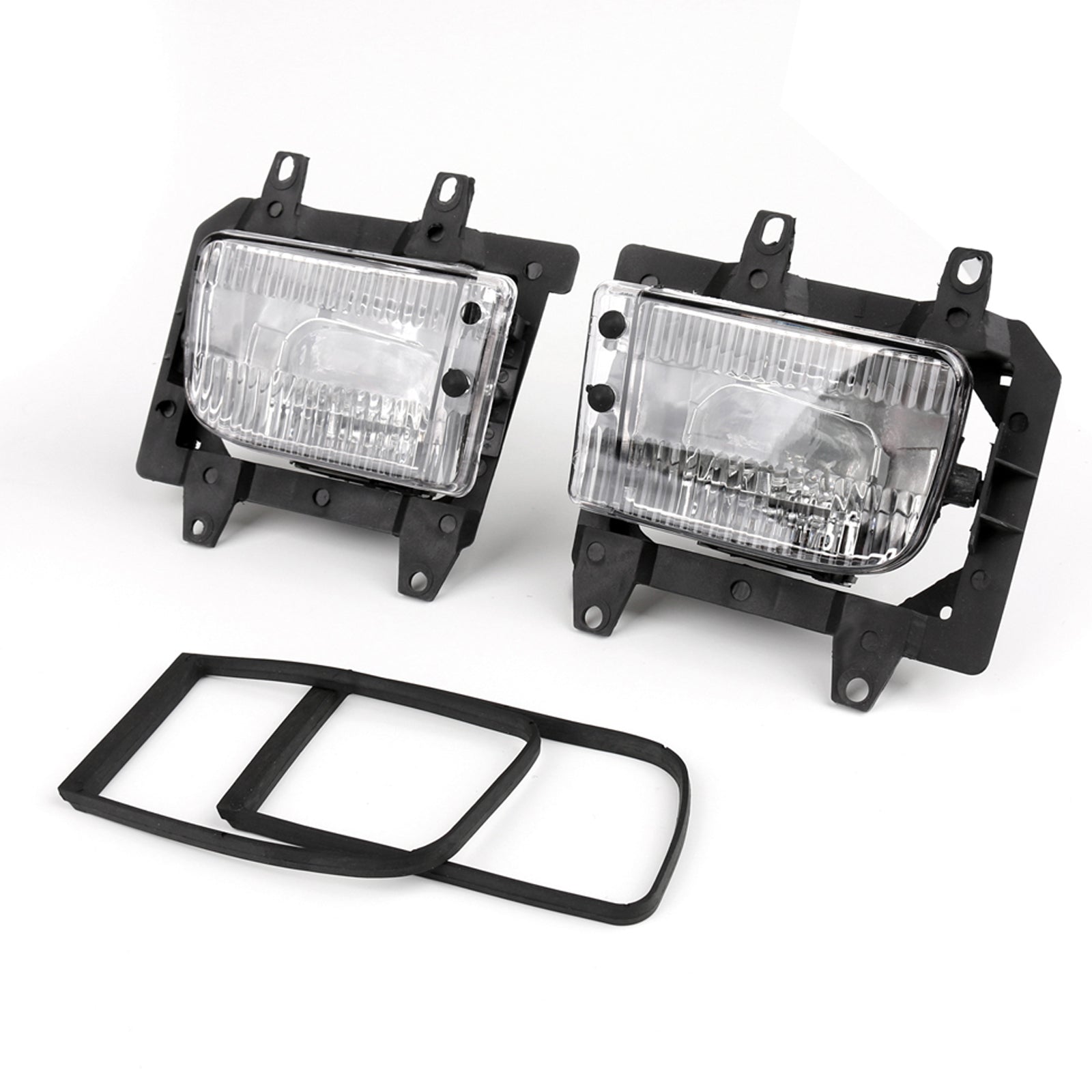 Front Bumper Clear Fog Lights Plastic Lens Kit For 85-93 BMW E30 3-Series Sedan