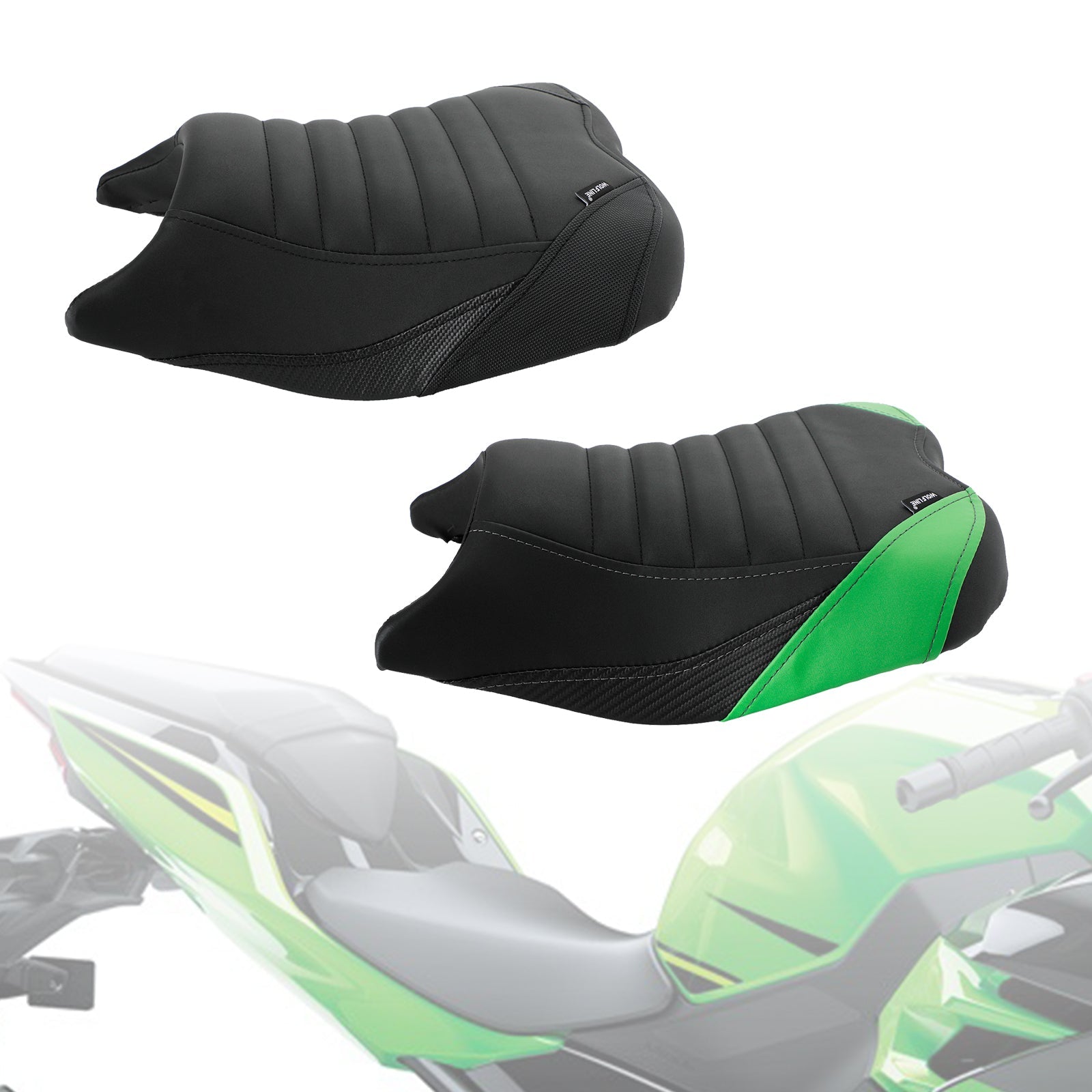 2018-2022 Kawasaki Ninja 400 Z400 Byt ut bakre förarsätesstolgrönt