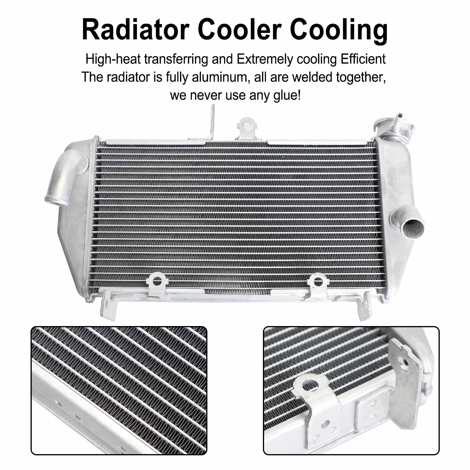 Zilveren Radiator Koeler Koeling Fit Voor Yamaha YZF R3 YZF-R3 YZFR3 2015-2021 Generiek