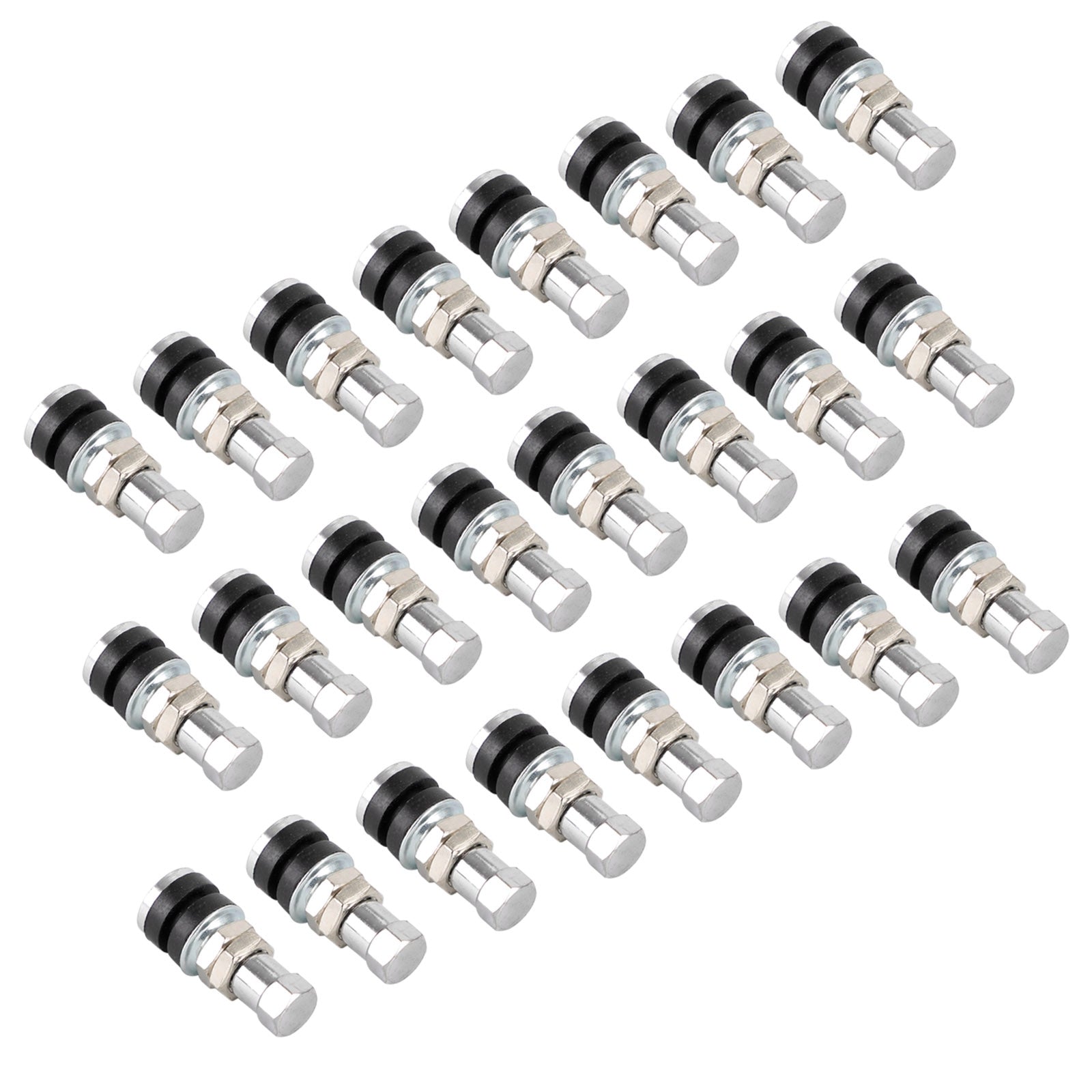 Tiges de Valve de pneu en métal chromé, 24 pièces, tiges chaudes pour Go-karts ATV, boulons TR161