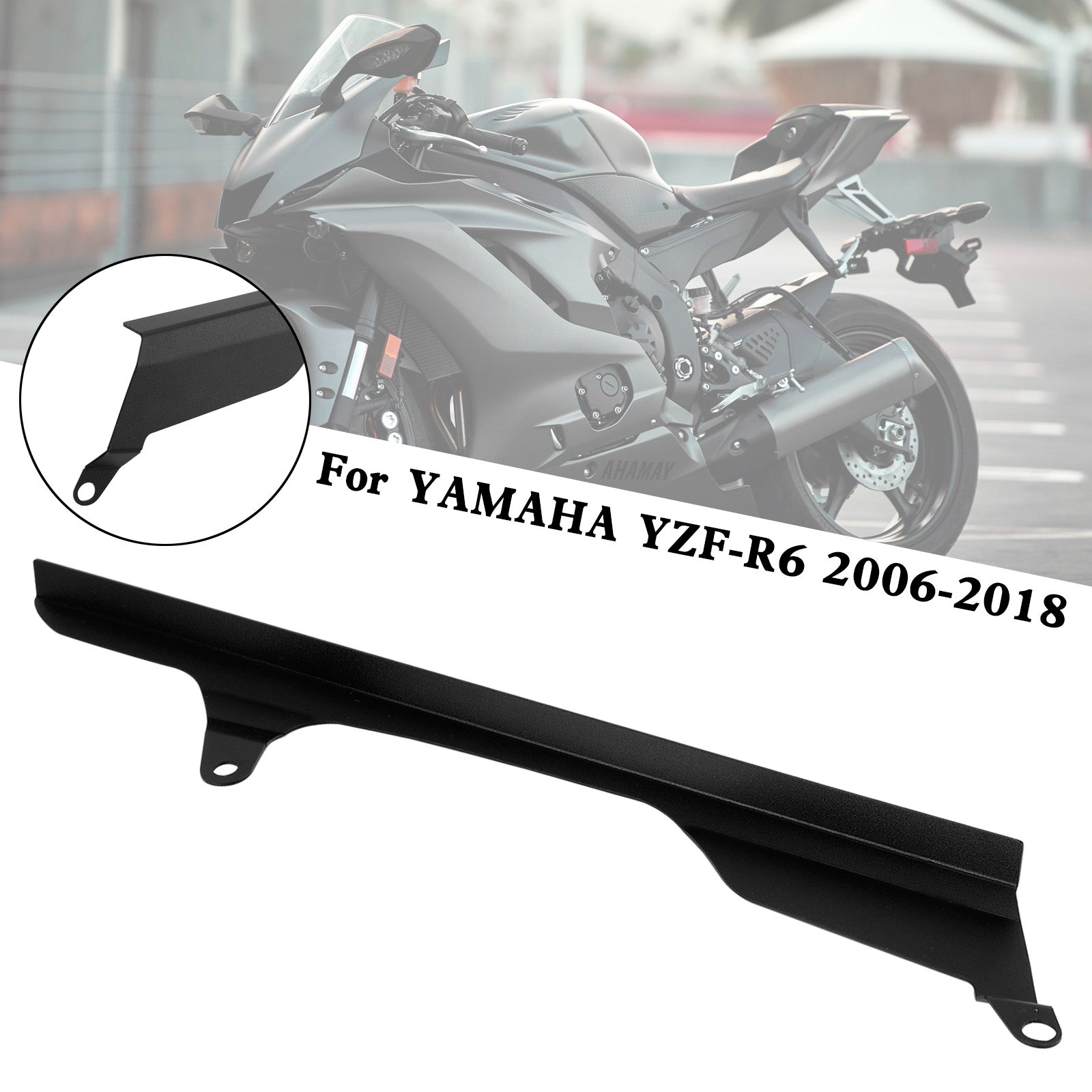 YAMAHA YZF R6 2006-2018 achtertandwiel kettingbeschermer beschermhoes