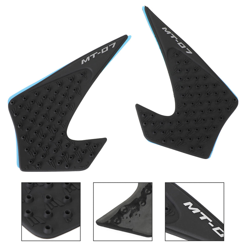 Side Fuel Knee Grip Protector Traction Tank Pads for Yamaha MT-07 MT07 2013-2016