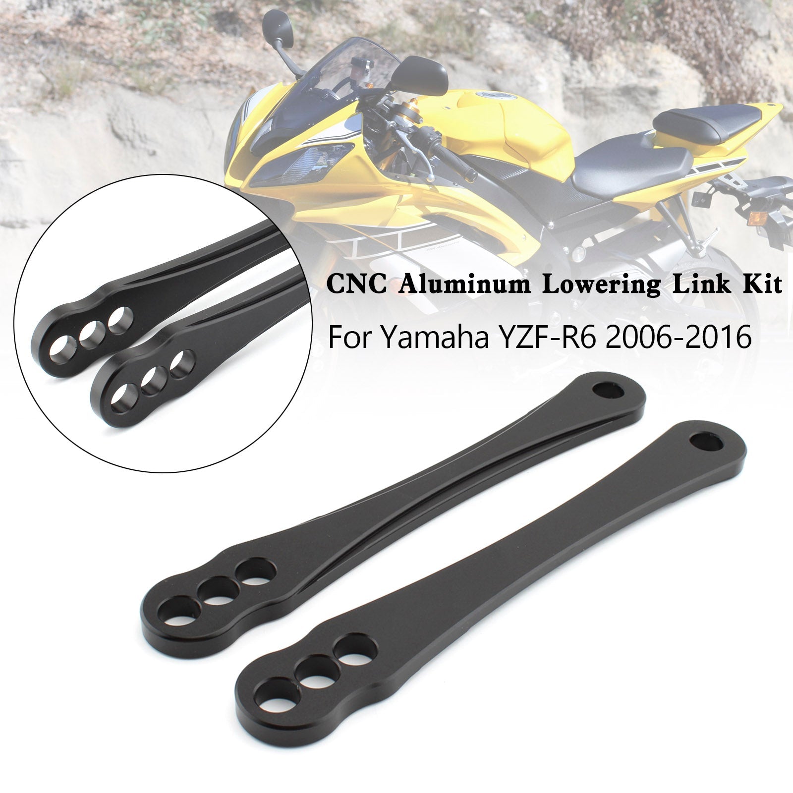 Yamaha YZF-R6 YZF R6 2006-2016 CNC aluminium verlagingsset