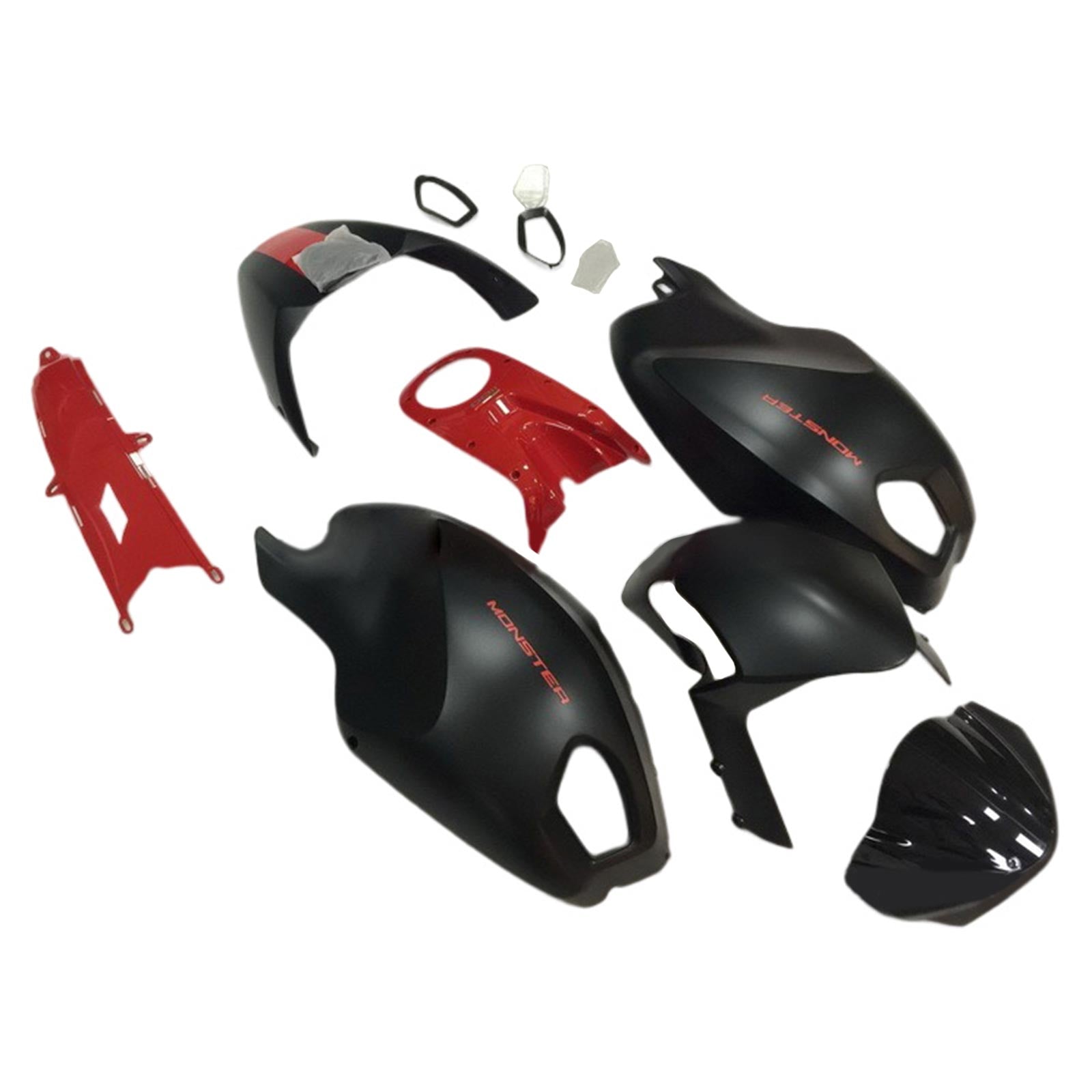 Alle år Ducati Monster 696 796 1100 S EVO Fairing Kit Karosseri