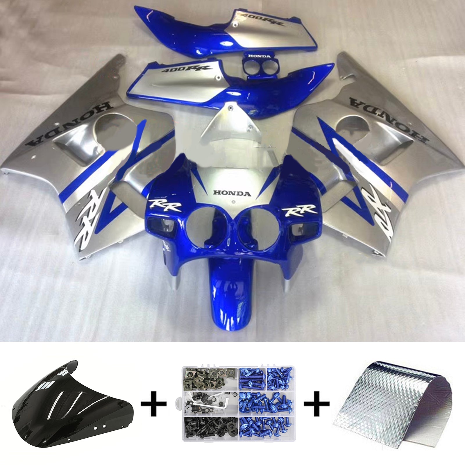 1987-1989 Honda CBR400RR NC23 Kit de carénage carrosserie plastique ABS