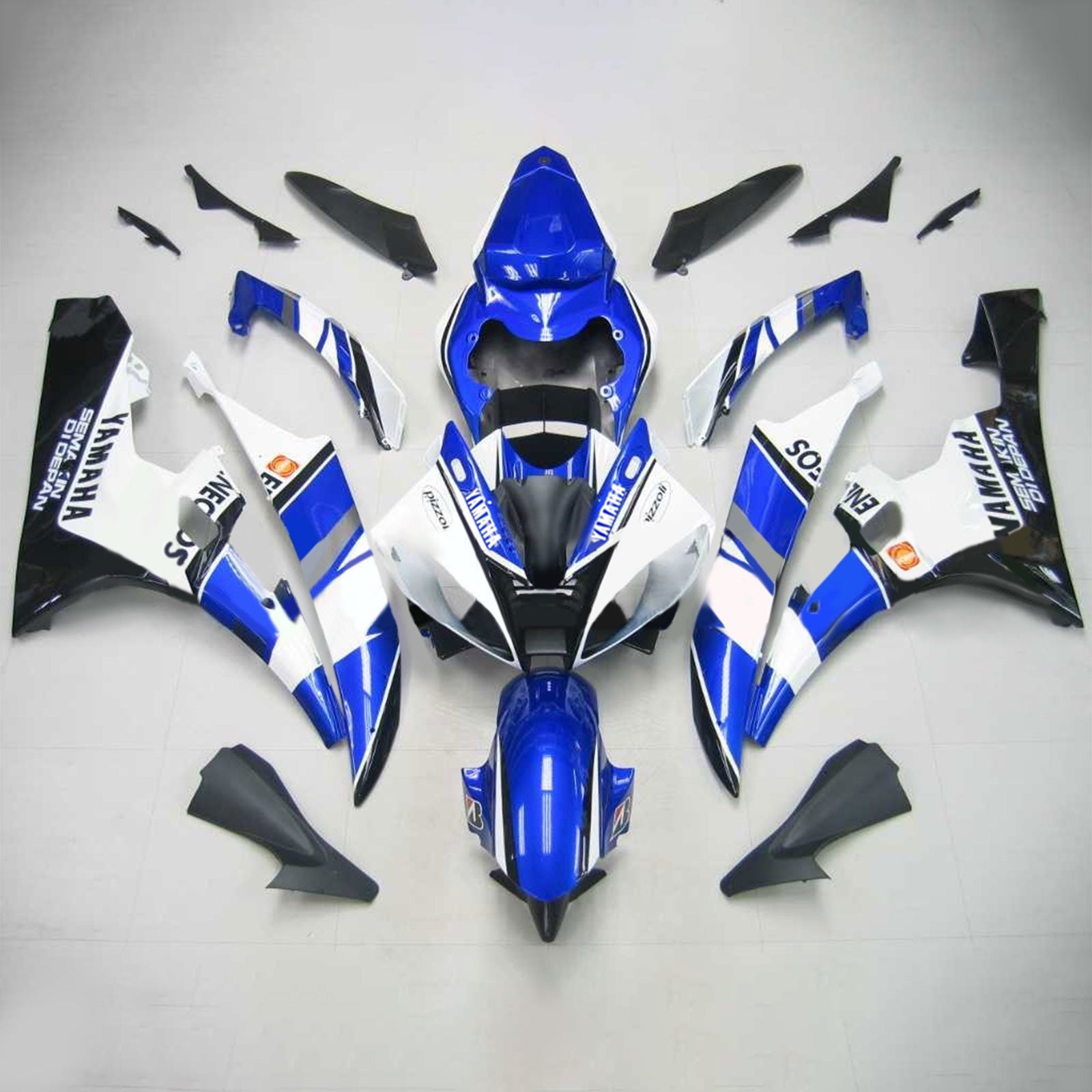 2006-2007 Yamaha YZF 600 R6 Amotopart Injection Fairing Kit Bodywork Plastic ABS #122