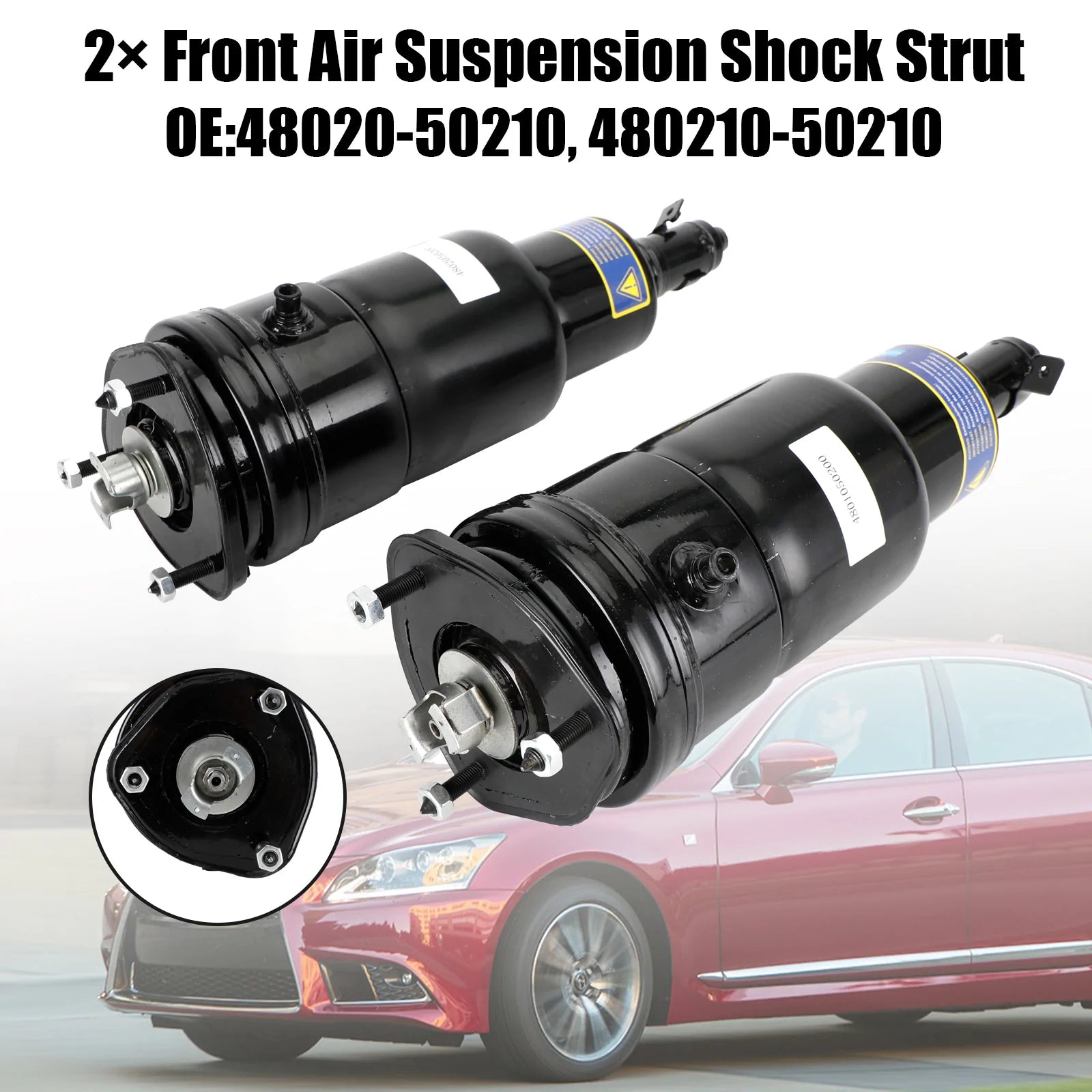 2× Lexus LS600h 4WD Only 2009-2016 Front Air Suspension Shock Strut 48020/10-50210