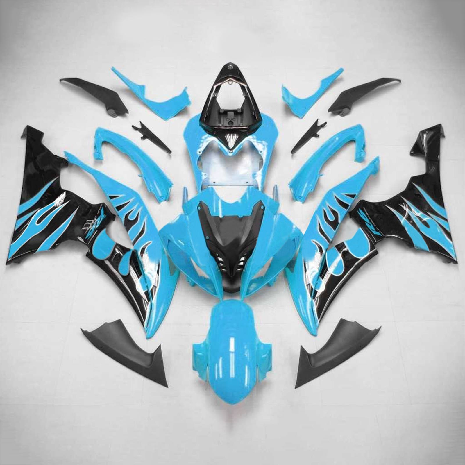 2008-2016 Yamaha YZF 600 R6 Kit de carénage d'injection carrosserie plastique ABS #130