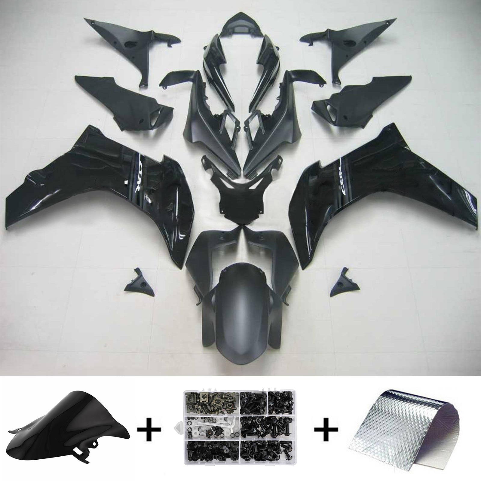 2011-2013 Honda CBR600F Kit de carénage d'injection Amotopart Carrosserie Plastique ABS #105