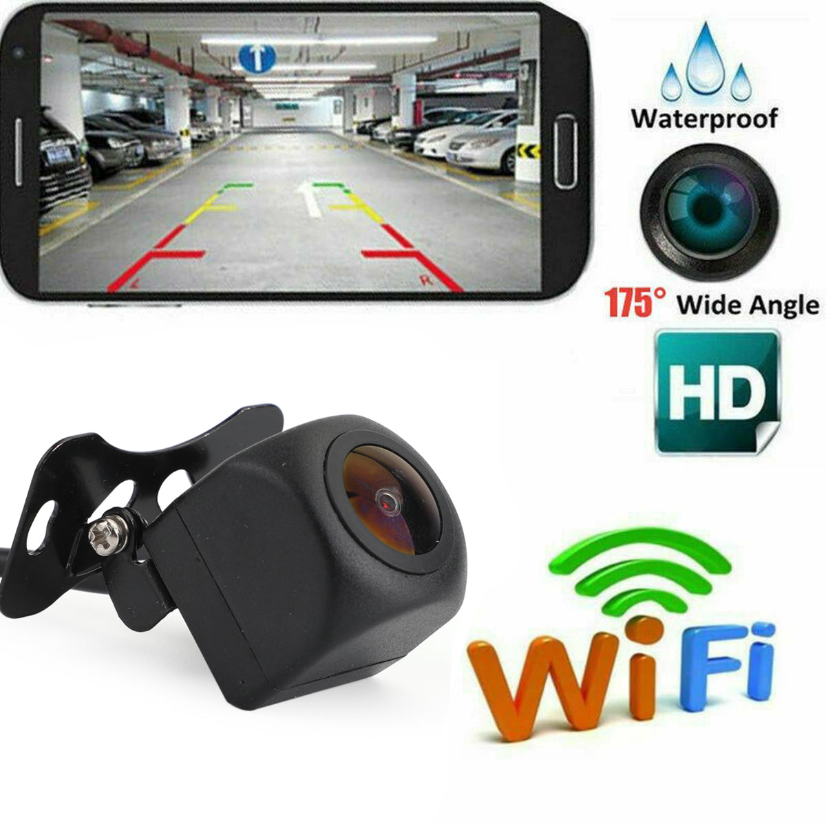 Fit For iPhone Android 175¡ã WiFi Car Rear View Cam Backup Wireless Camera