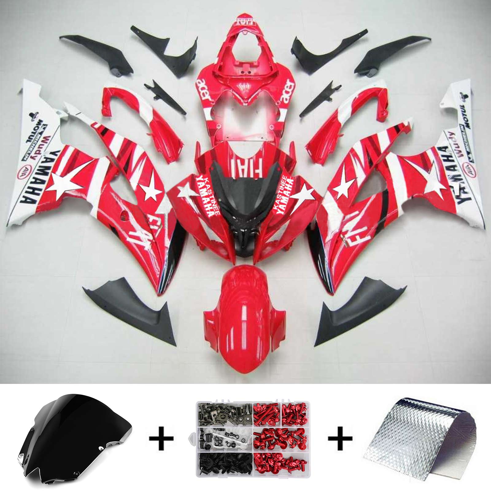 2008-2016 Yamaha YZF 600 R6 Injectiekuipset Carrosserie Kunststof ABS #104