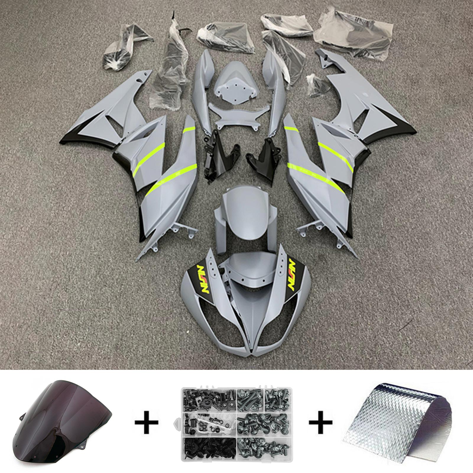 2009-2012 Kawasaki ZX6R 636 Kit de carenado Carrocería Plástico ABS