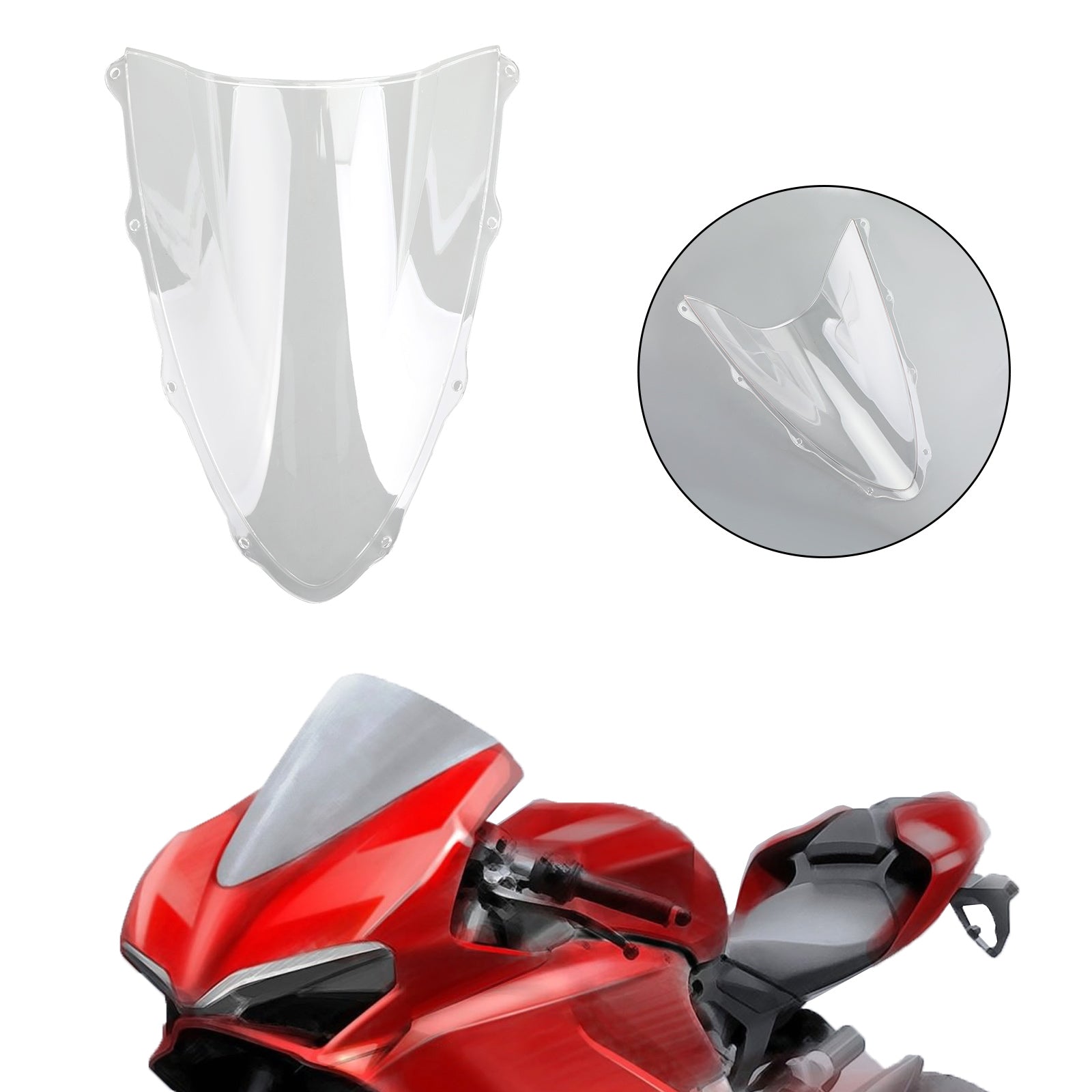 ABS plast motorsykkel frontrute for Ducati 959 1299 2015-2020 Generisk