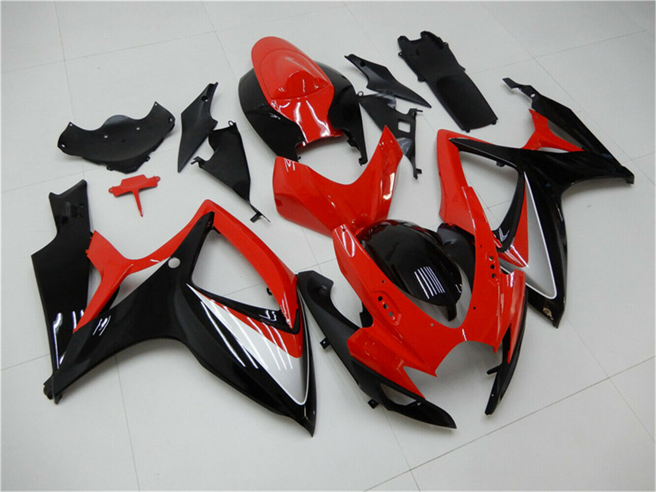 Kit de carénage Suzuki GSXR600 750 2006-2007 rouge noir