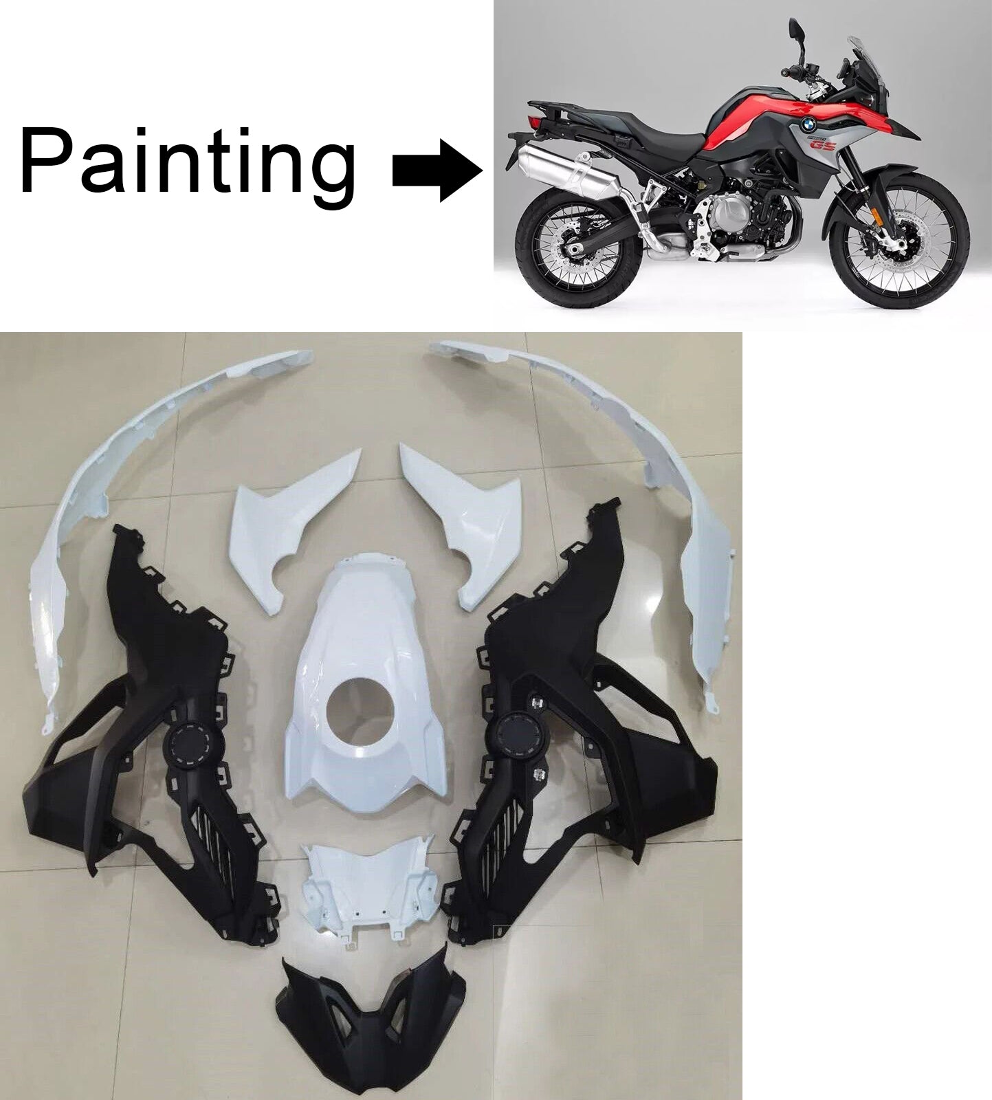 2018-2020 BMW F750GS F850GS Amotopart Injection Fairing Kit Karosseri #107