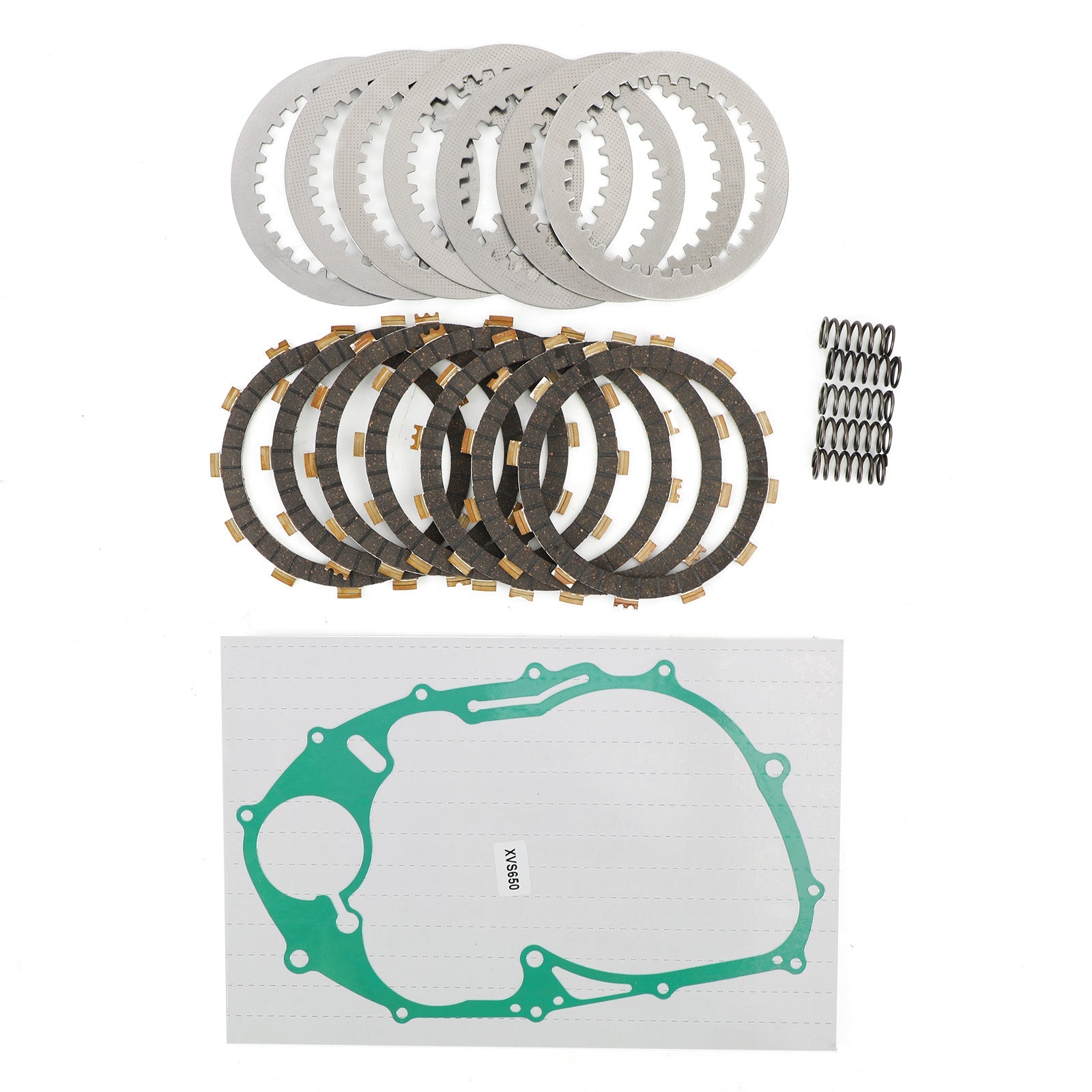 Kit de plaque d&#39;embrayage et de joint 3B6-W001 G-00-00 convient pour Yamaha V Star 650 1998-2011 Générique