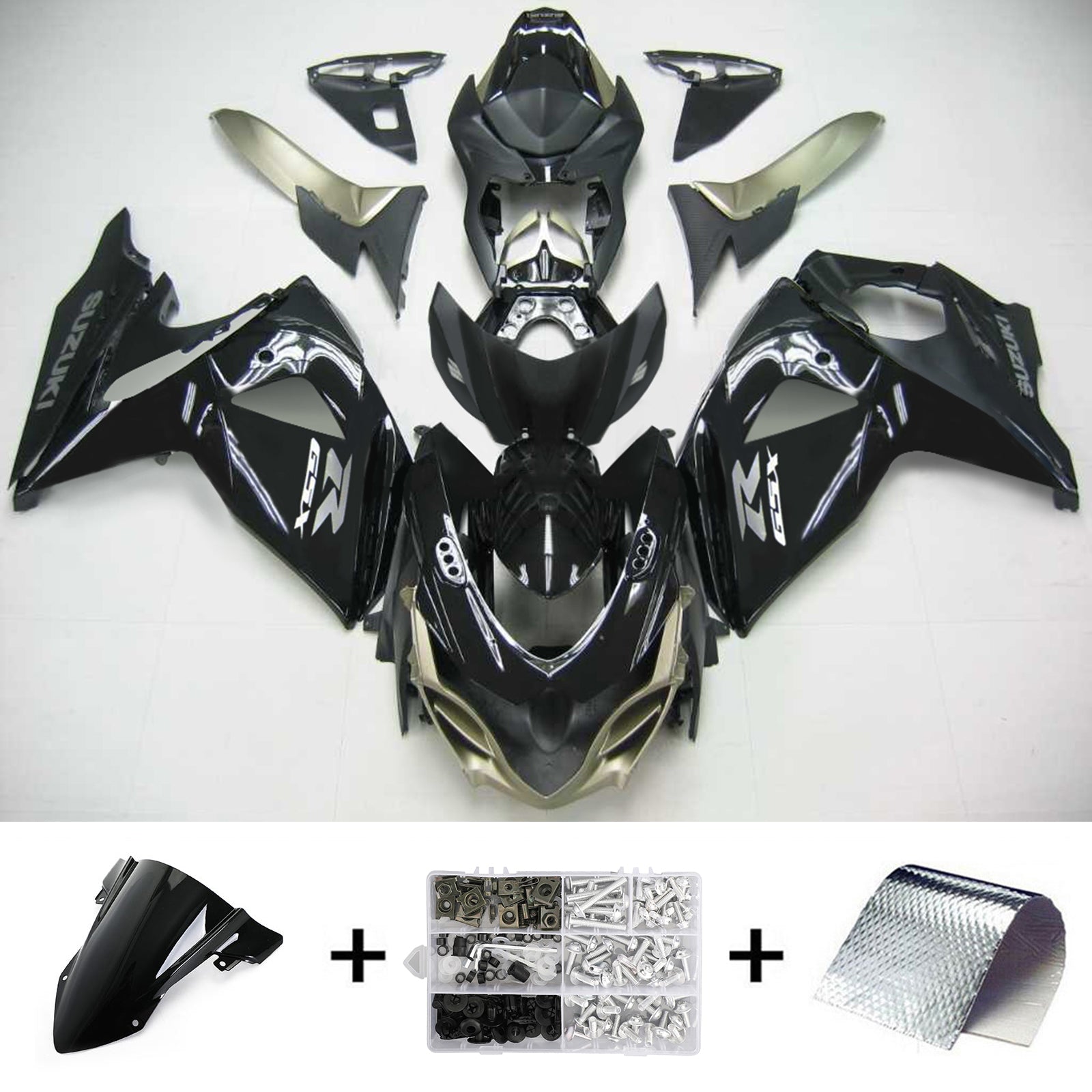 2009-2016 Suzuki GSXR1000 K9 Amotopart Injection Fairing Kit Bodywork Plastic ABS #107