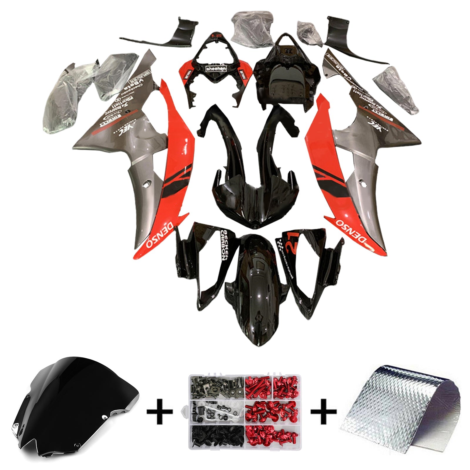 2008-2016 Yamaha YZF 600 R6 Kit de carenado Carrocería Plástico ABS