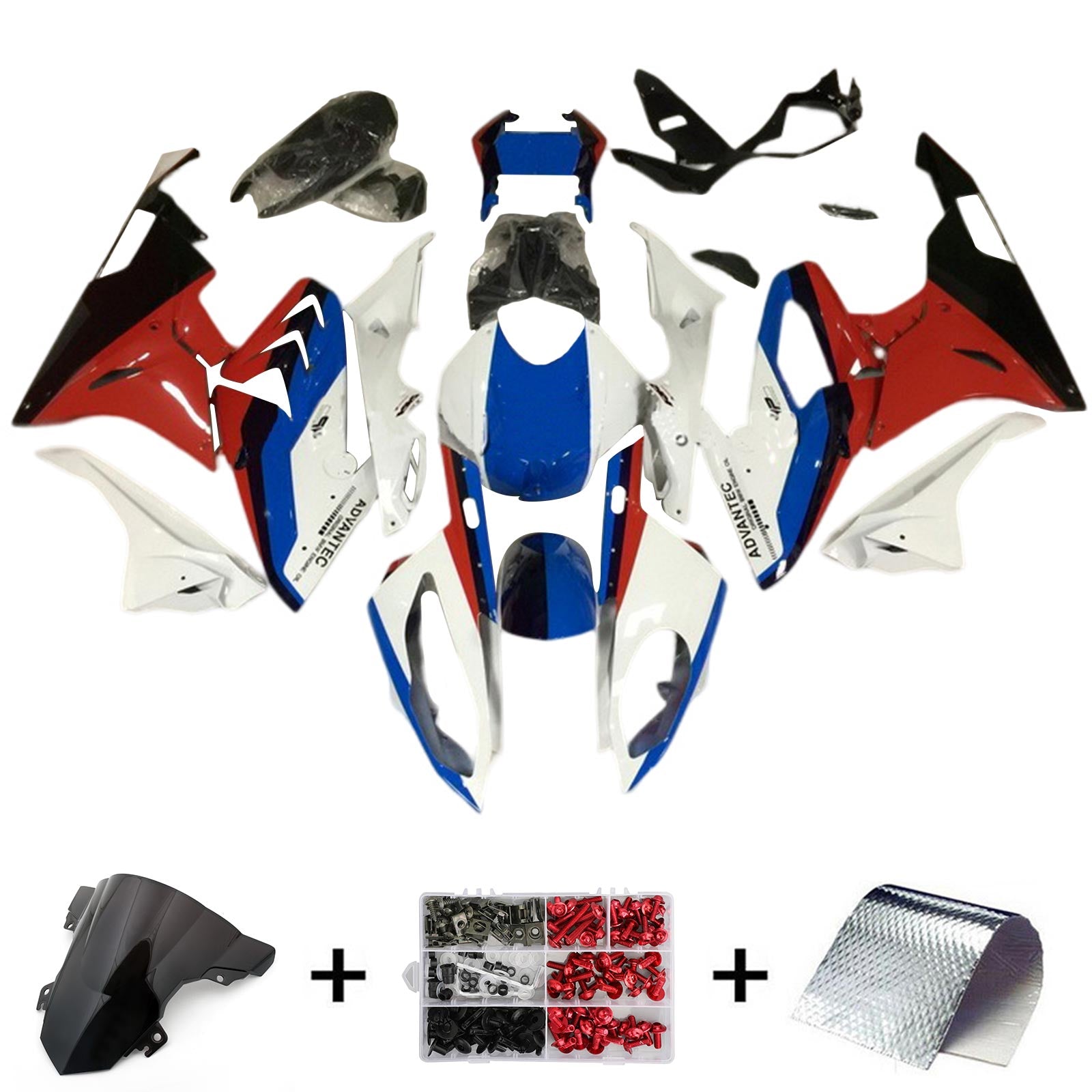 2015-2016 BMW S1000RR Kit Carénage Carrosserie Plastique ABS