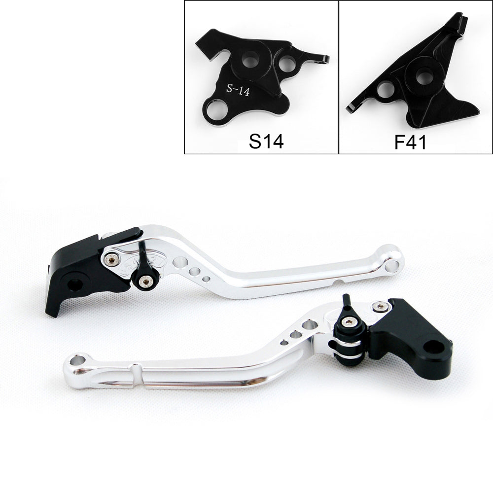 Leviers d'embrayage de frein longs pour Suzuki HAYABUSA/GSXR1300 2008-2014 noir générique