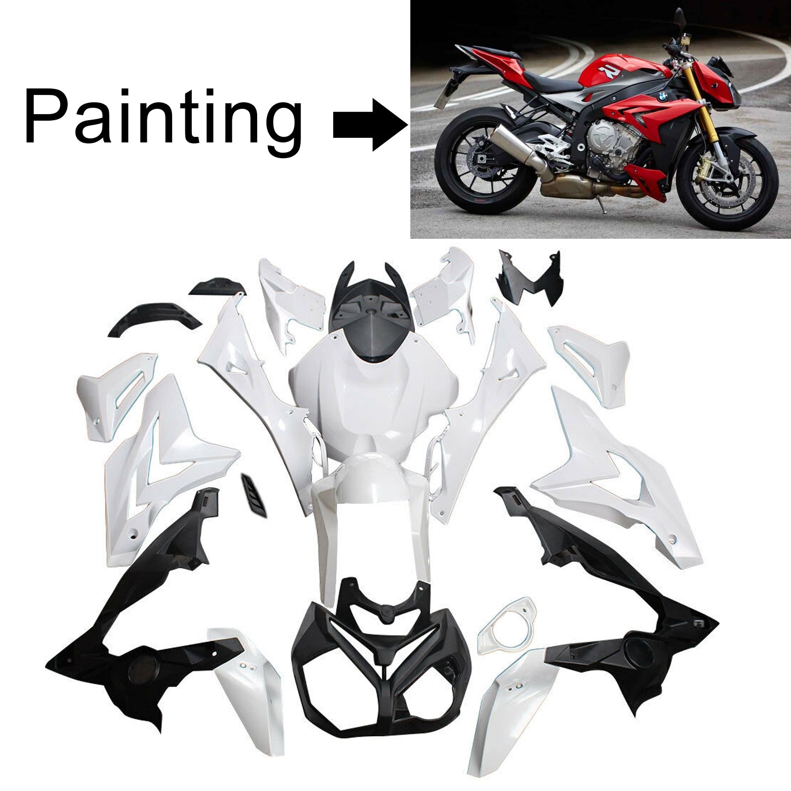 2015-2017 BMW S1000R Amotopart Injection Fairing Kit Bodywork Plastic ABS #103