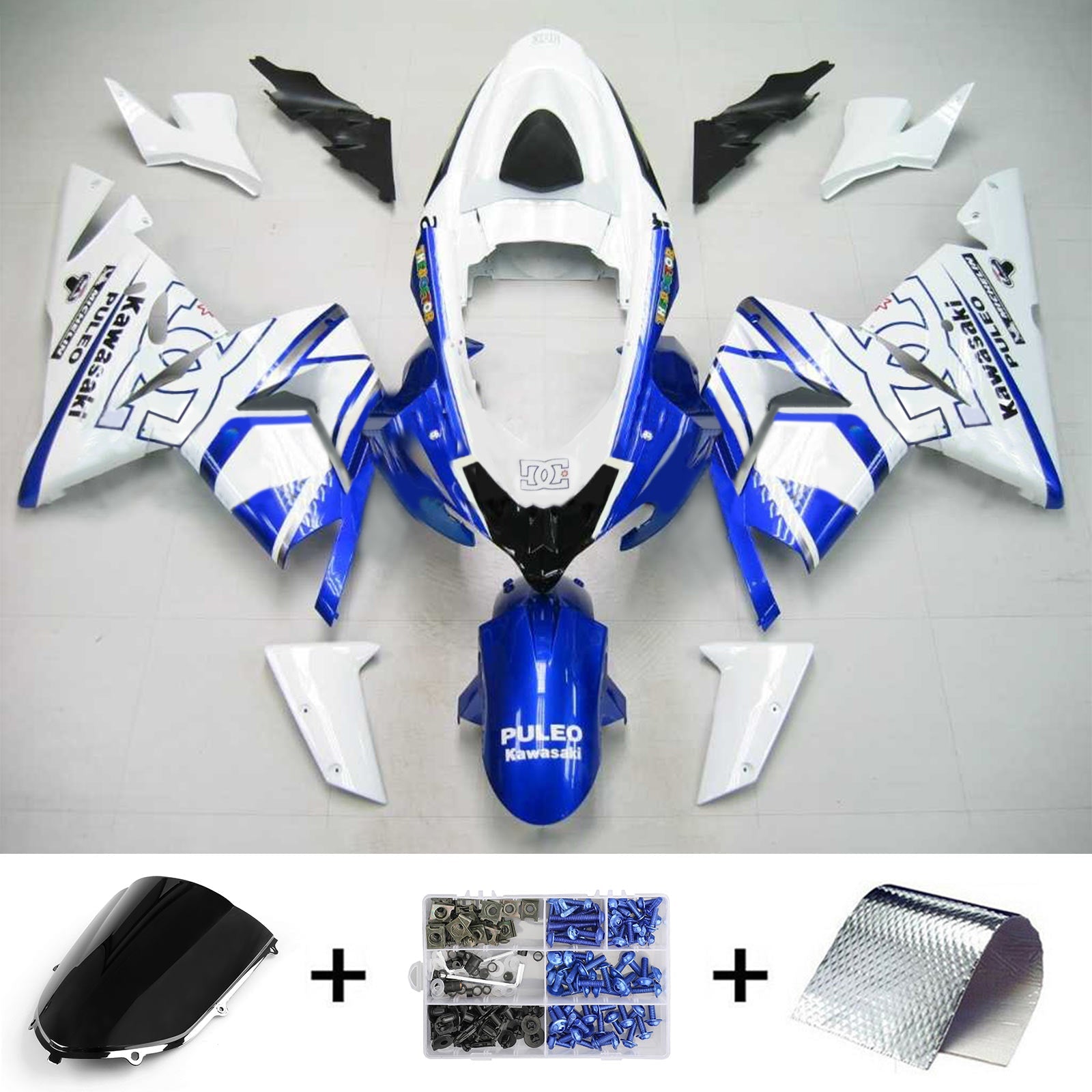 2004-2005 Kawasaki ZX10R Amotopart Injection Fairing Kit Bodywork Plastic ABS #116