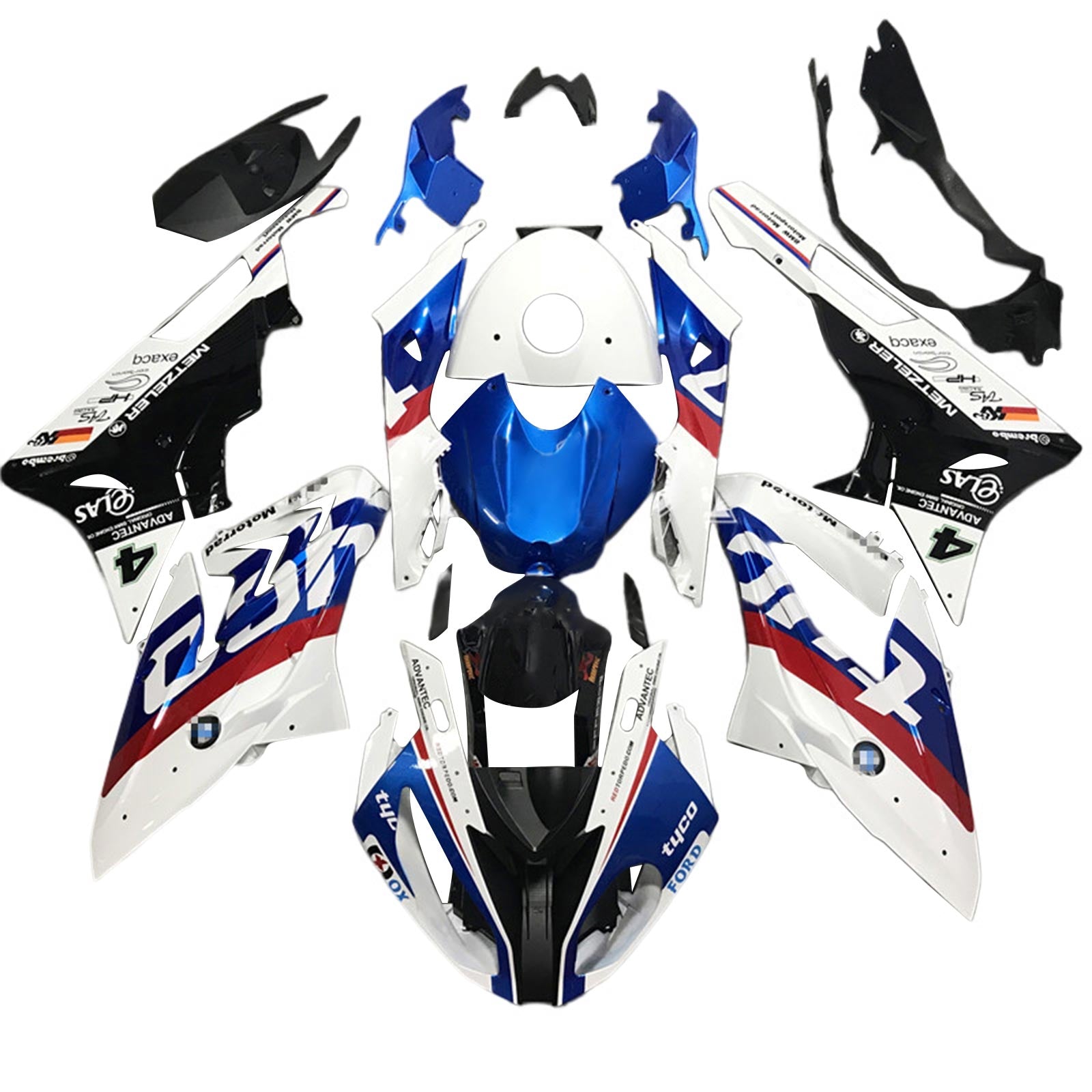 2015-2016 BMW S1000RR Fairing Kit Karosseri Plast ABS