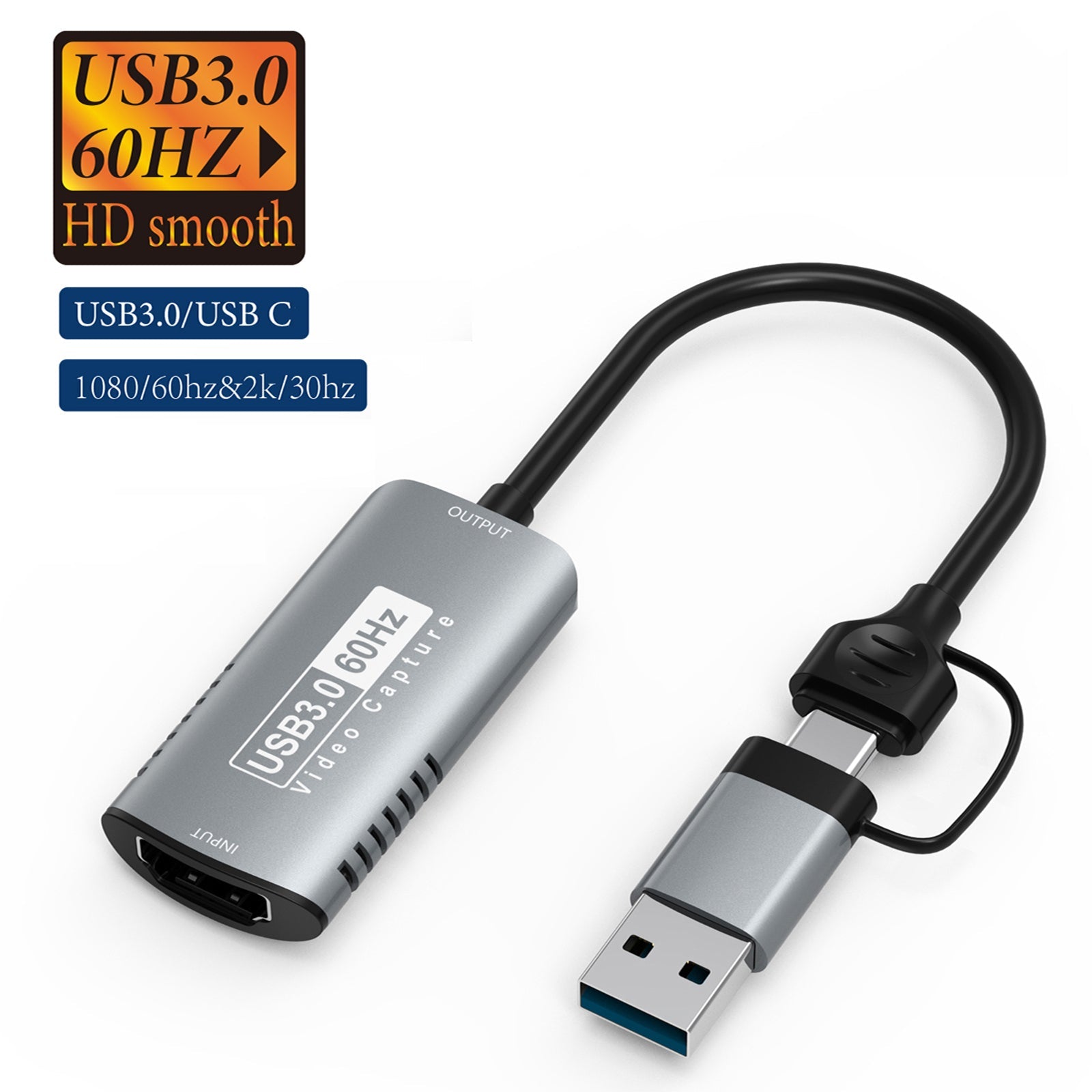 4K High-Definition video-opnamekaart HDTV naar USB3.0/Type-C Game Live-uitzending