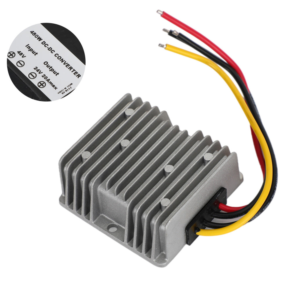 Areyourshop WaterProof 36V/48V to 24V 20A 480W Step Down DC/DC Power Converter Regulator