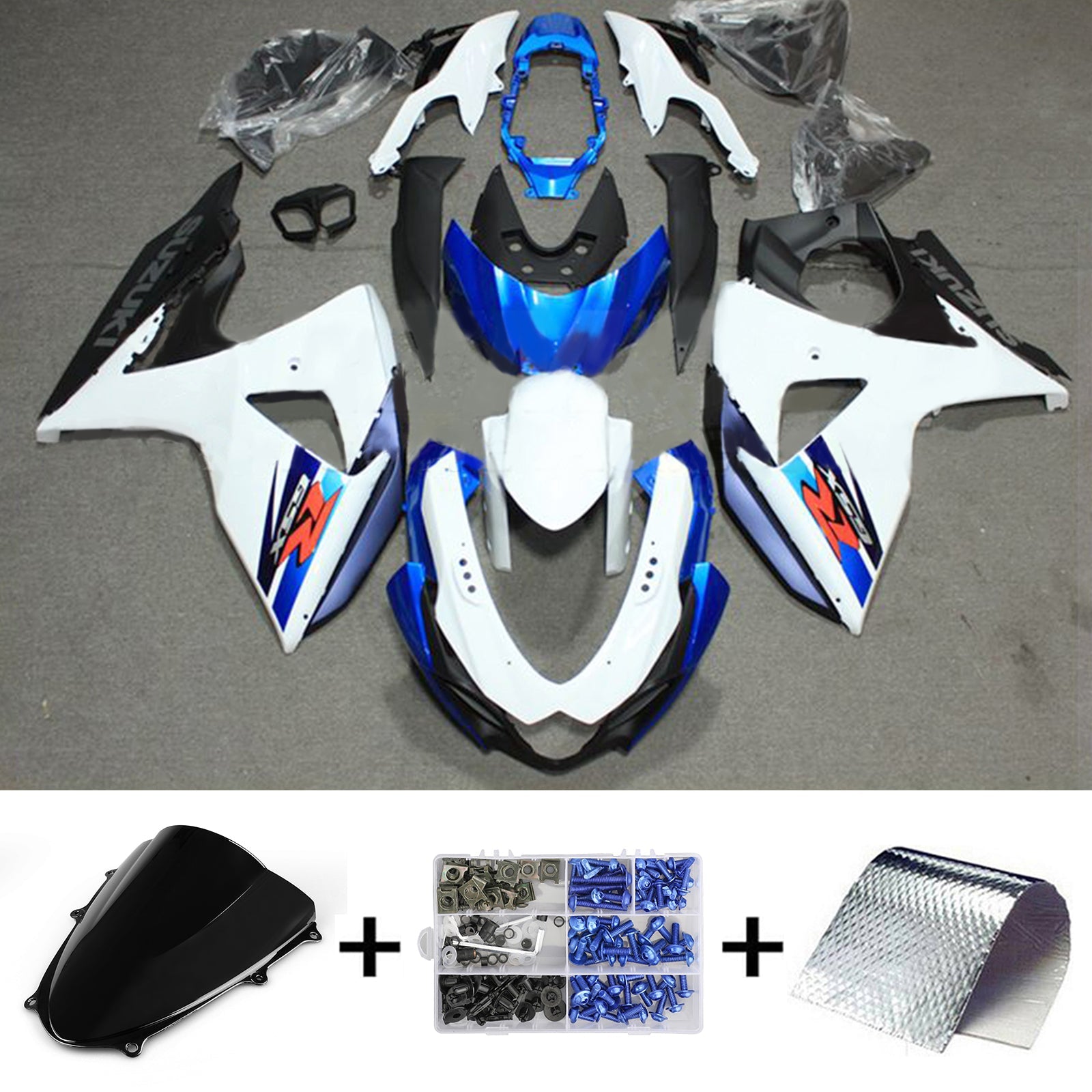 2009-2016 Suzuki GSXR1000 K9 Kit de carénage carrosserie plastique ABS