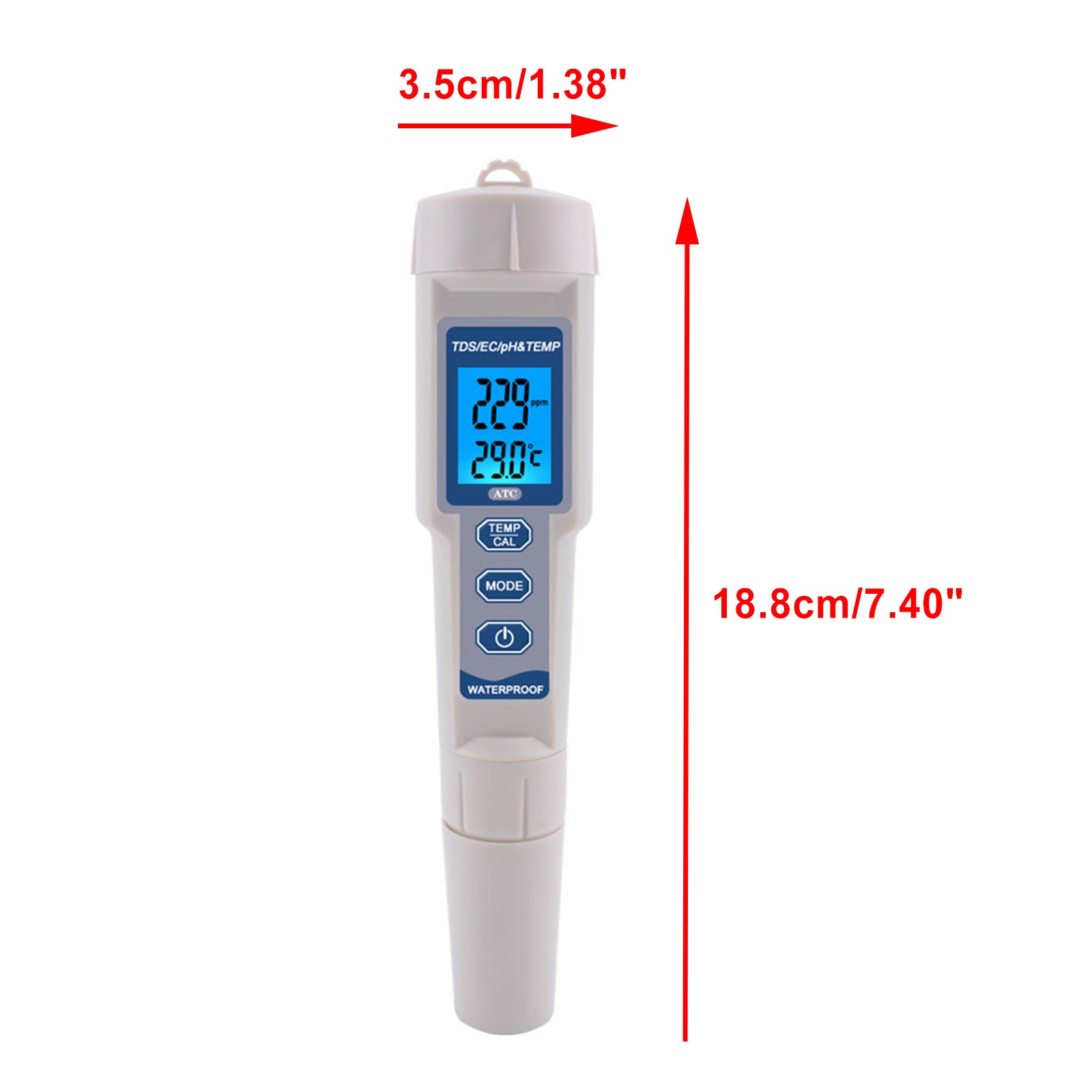 4In1 PH/TDS/EC/Temperatuurmeter Digitale waterkwaliteitsmonitor Tester Testtool