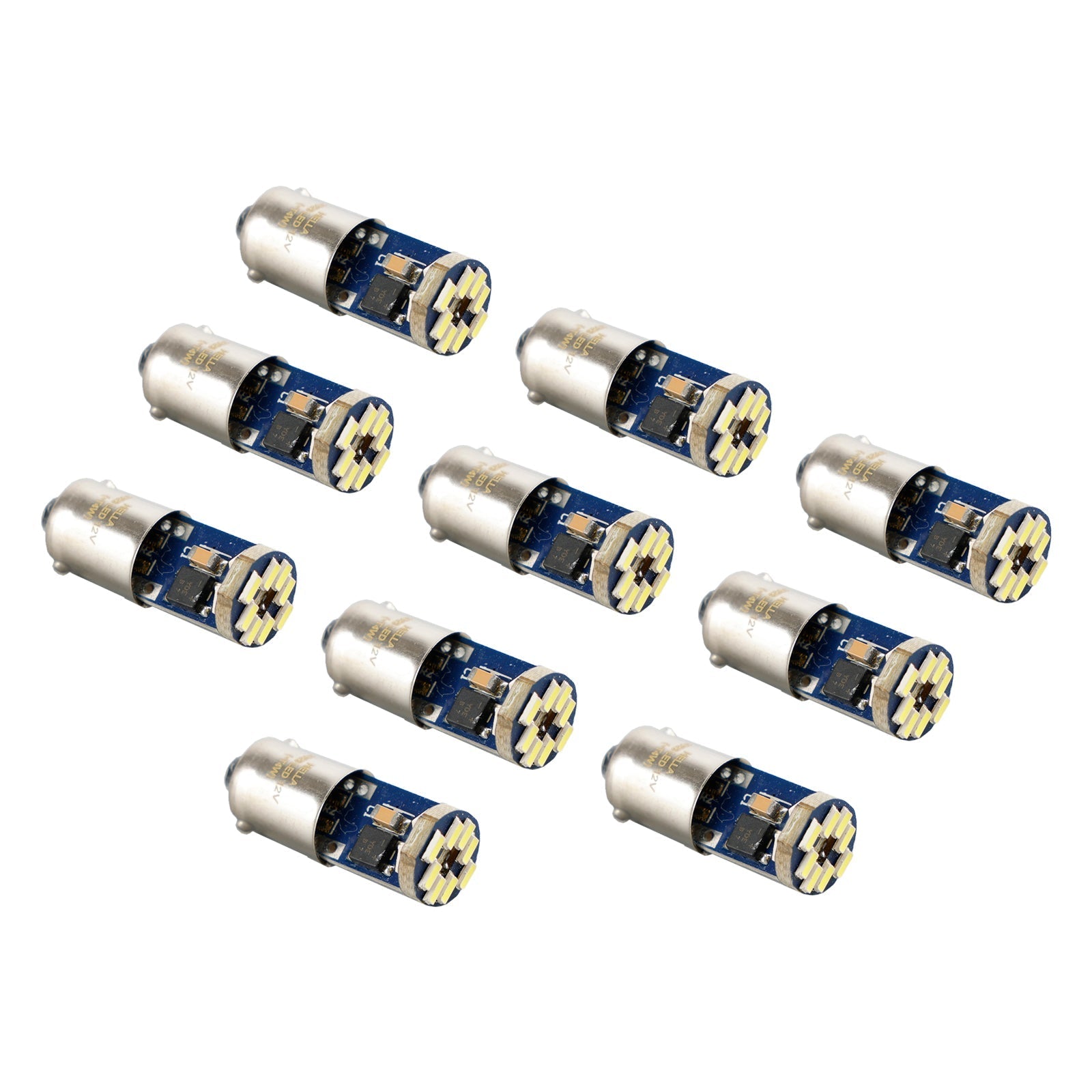 10X Voor HELLA LED-retrofit 3893W T4W 12V 1,5W BA9S 6000K