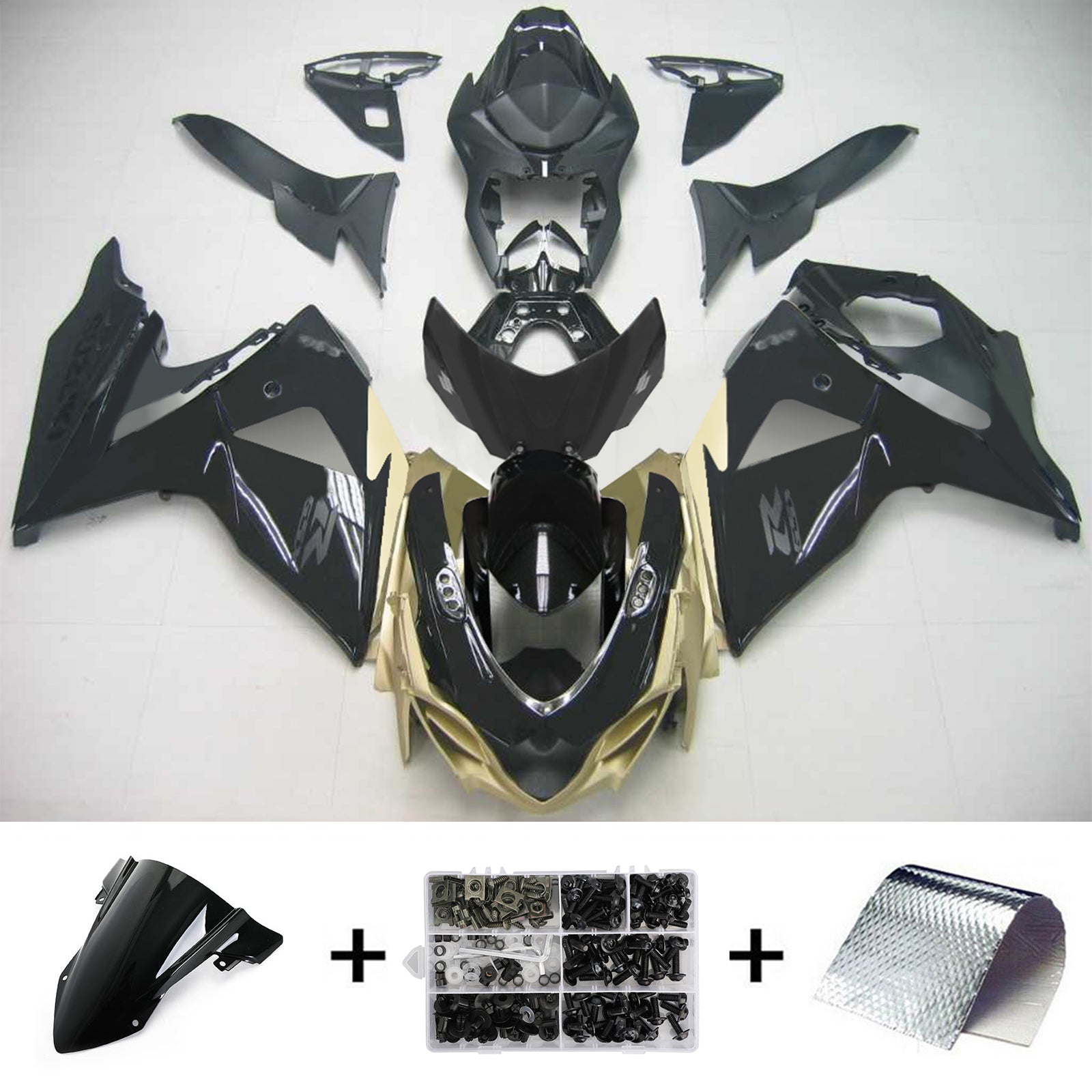 2009-2016 Suzuki GSXR1000 K9 Amotopart Injection Fairing Kit Bodywork Plastic ABS #116